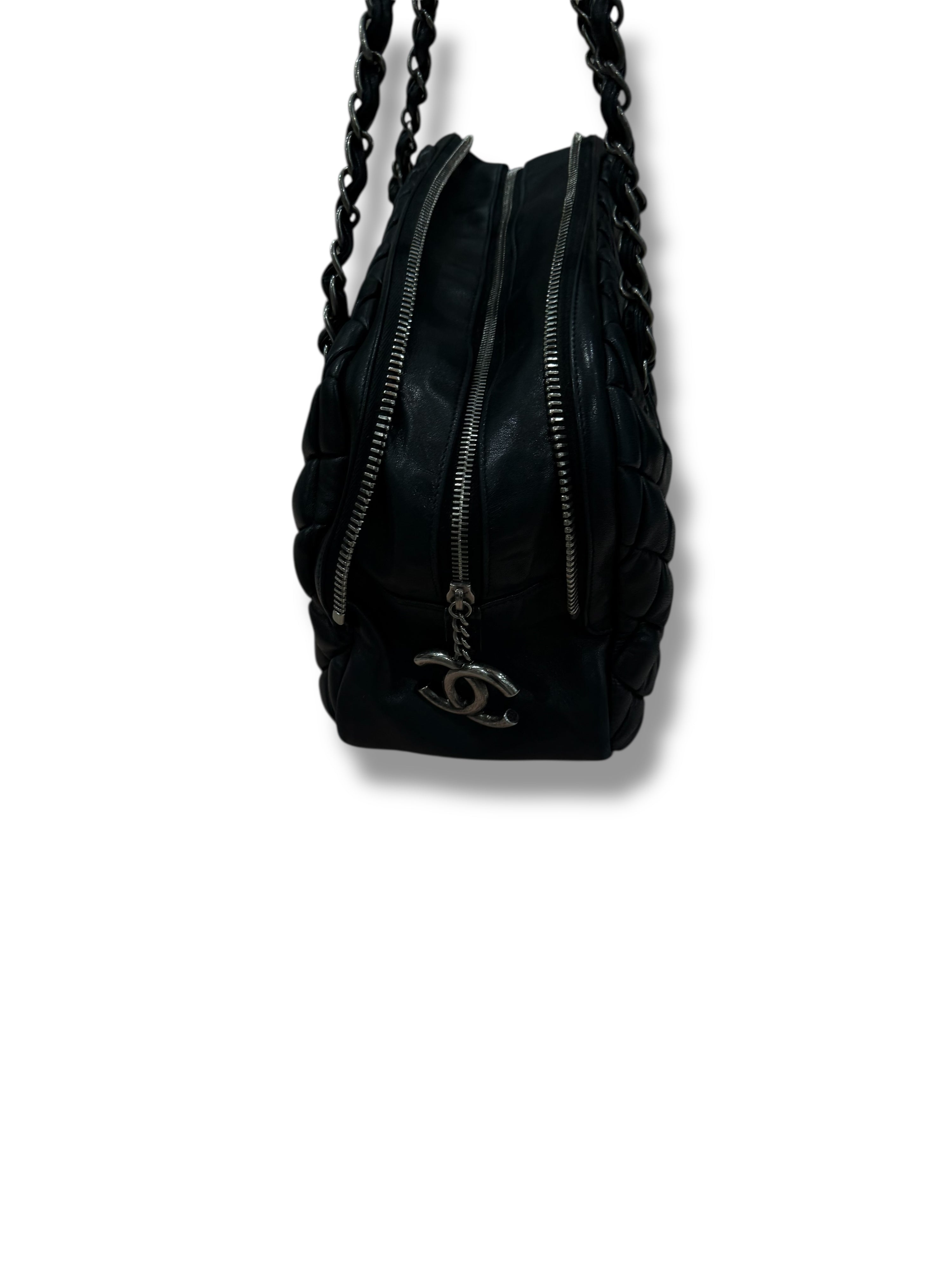 Chanel - Mademoiselle Tasche Schwarz Quasten CC