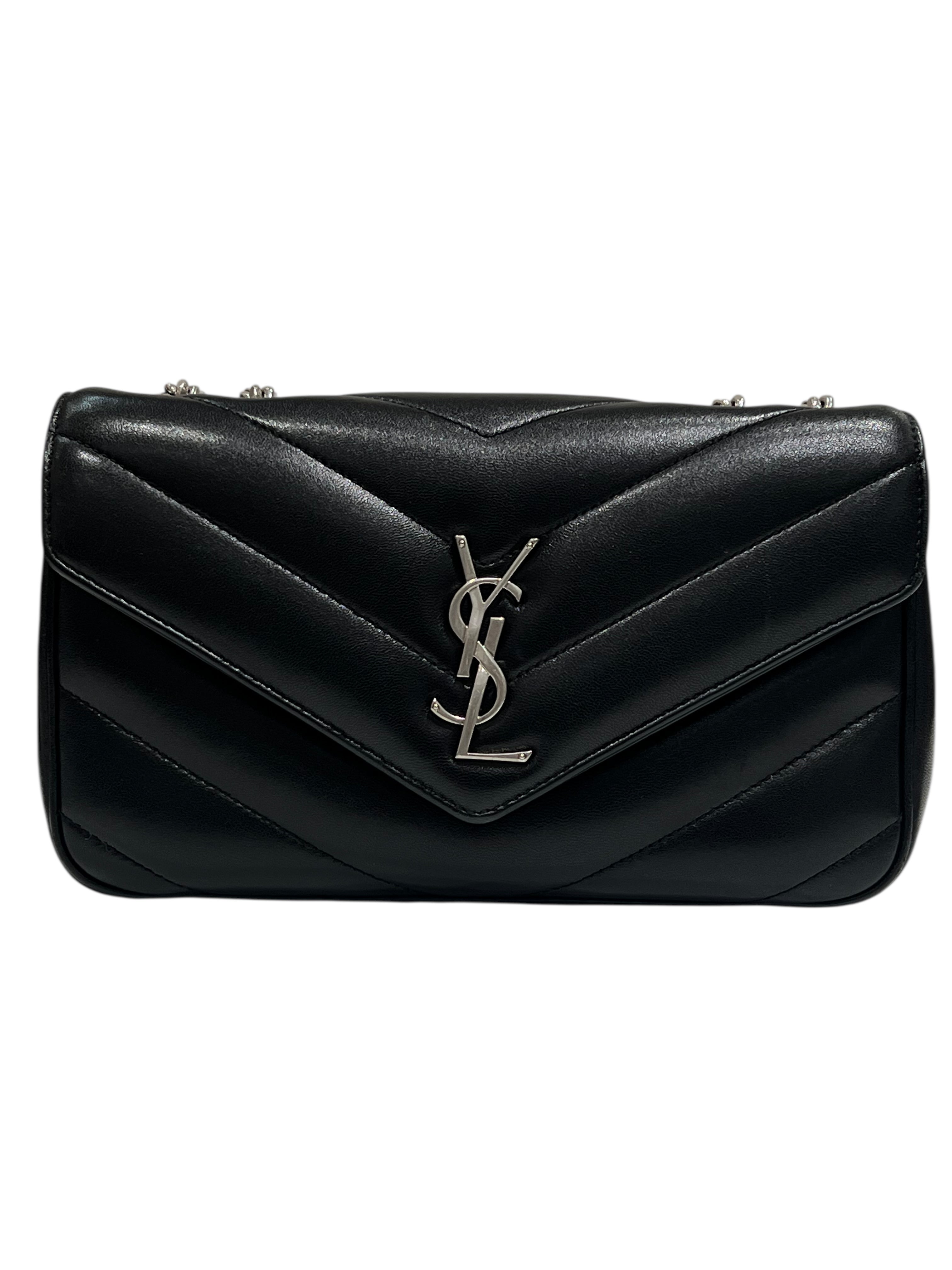 Saint Laurent - sac Loulou small cuir noir