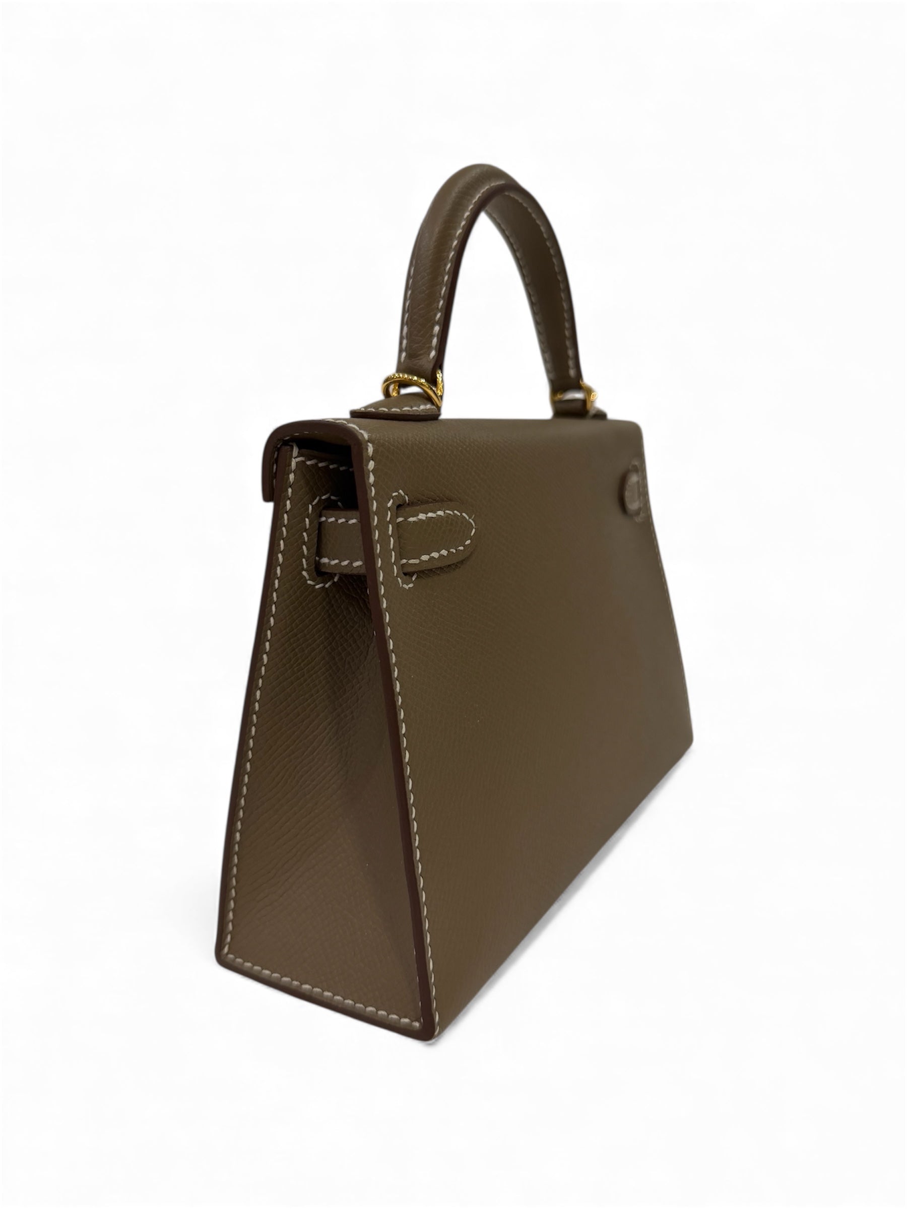Hermès - Sac Kelly II sellier Mini Étoupe