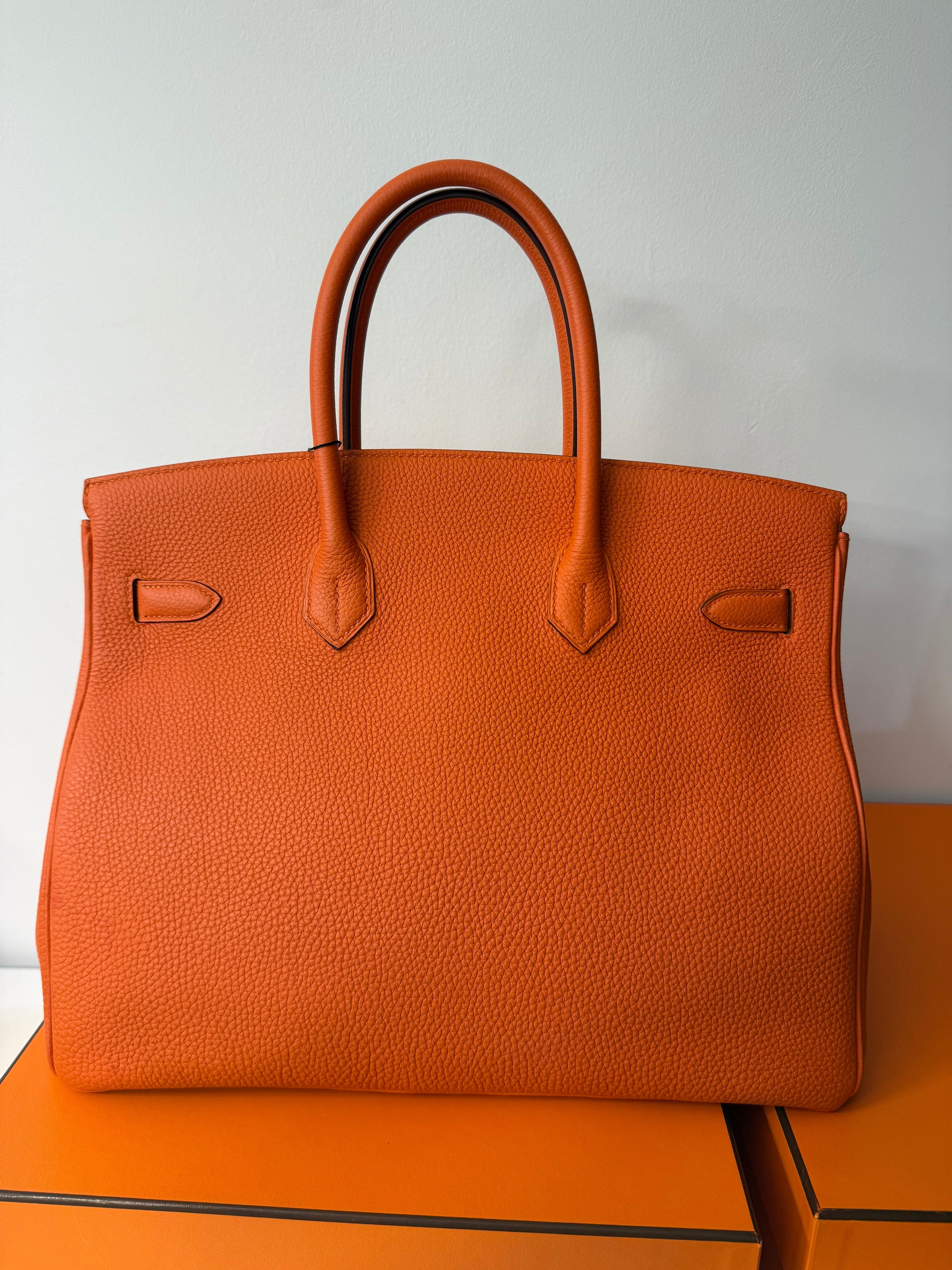Hermès - Borsa Birkin 35 arancione