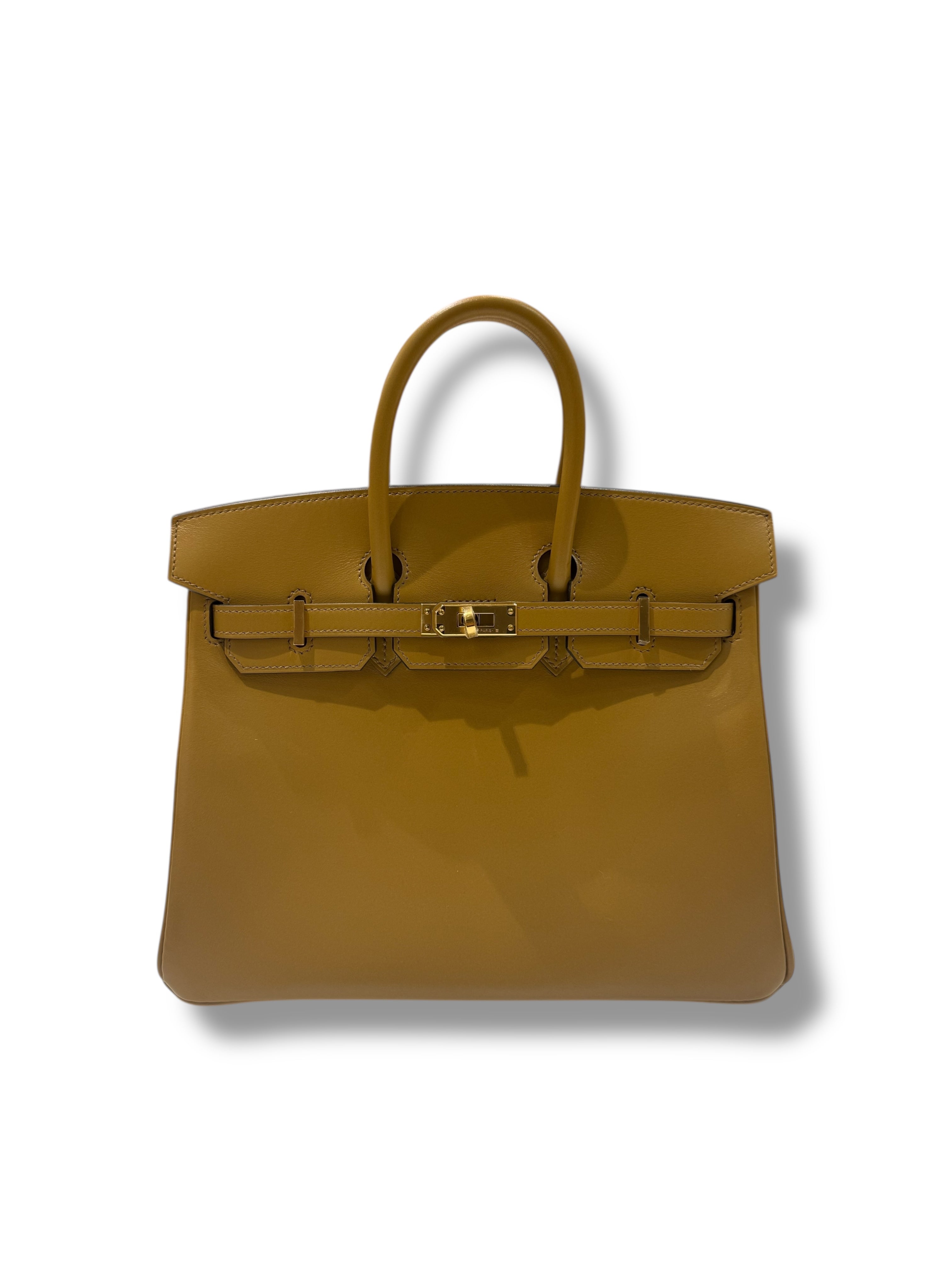 Hermès - Sac Birkin 25 Tadelakt retourné Poussière GHW