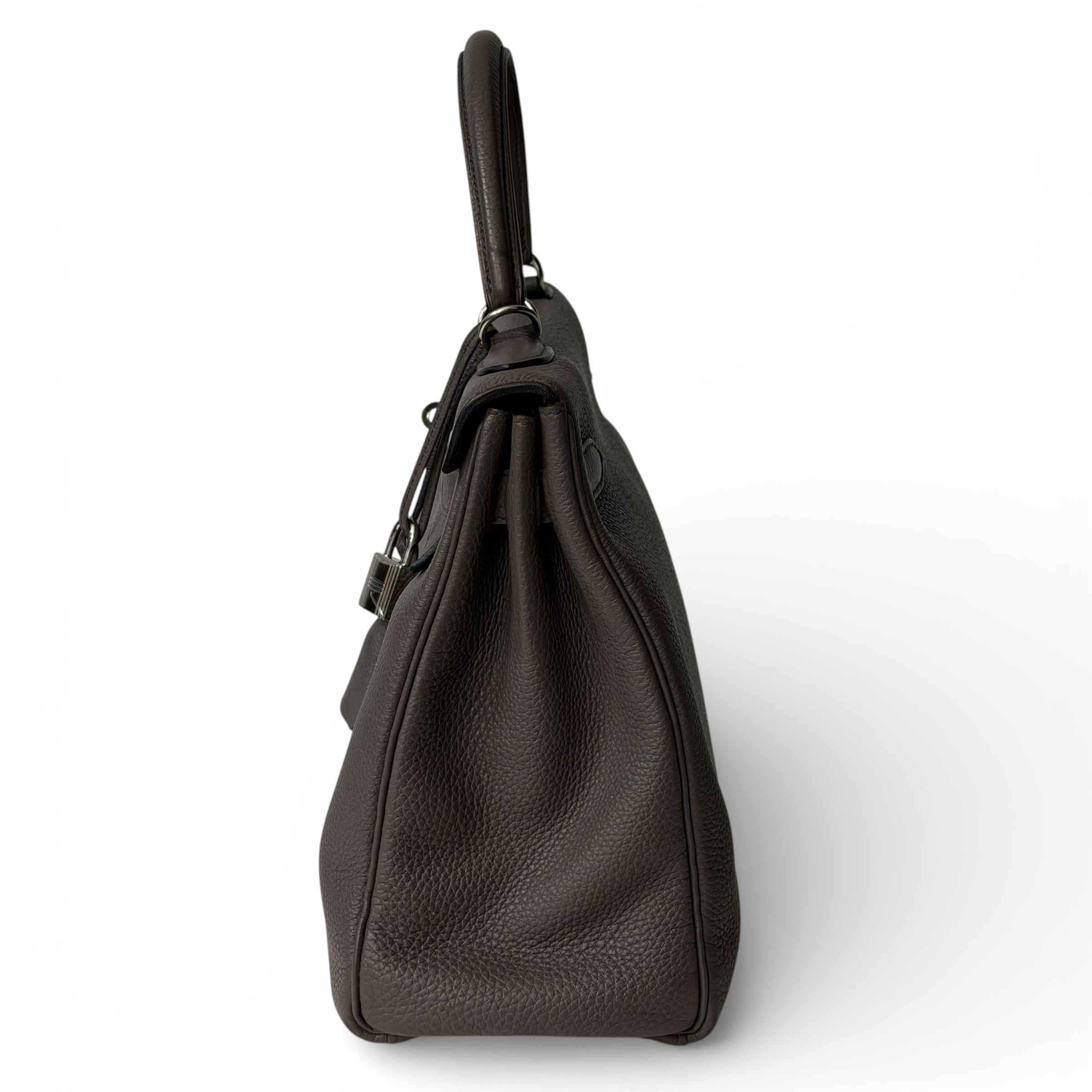 Sac Hermès Kelly 32 Gris Étain | Les Folies d’Eugénie