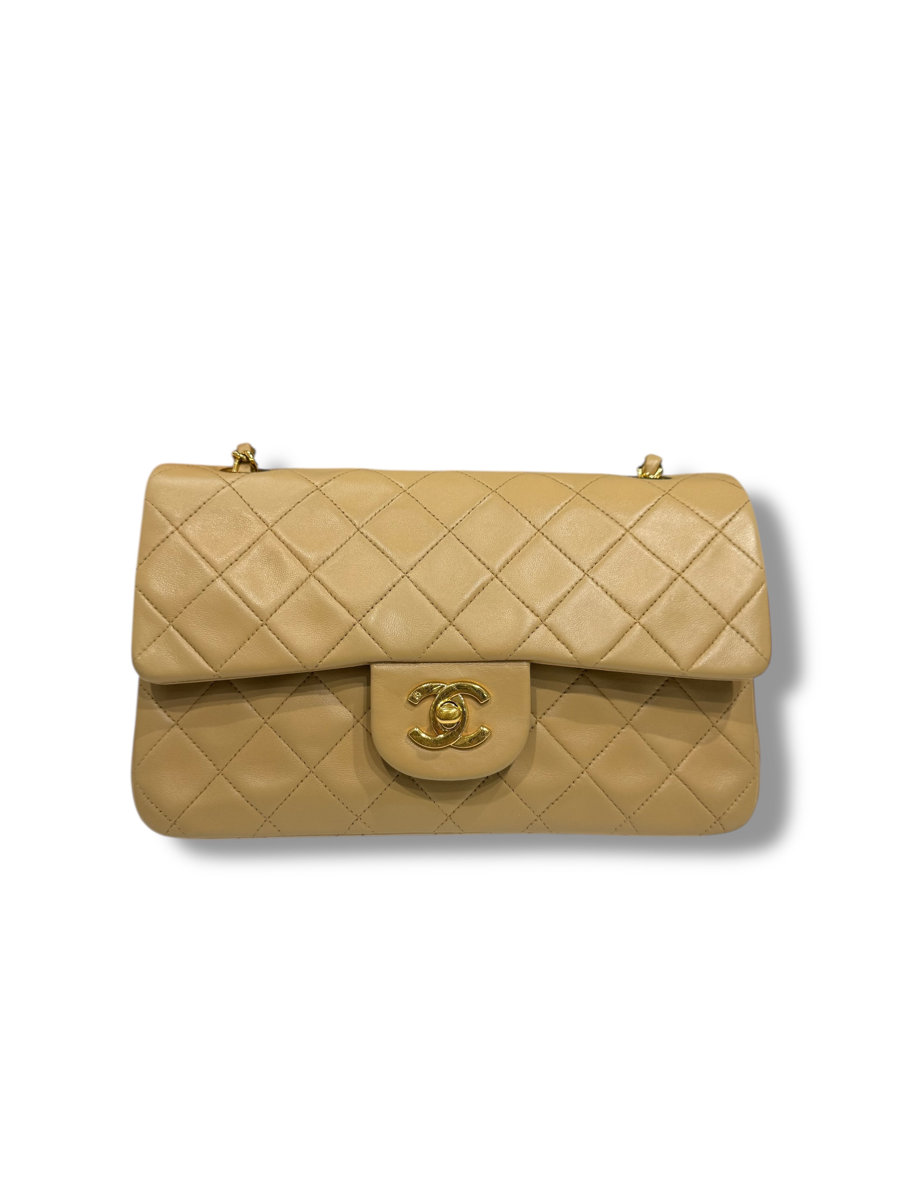 Chanel - sac classique Timeless small cuir Camel