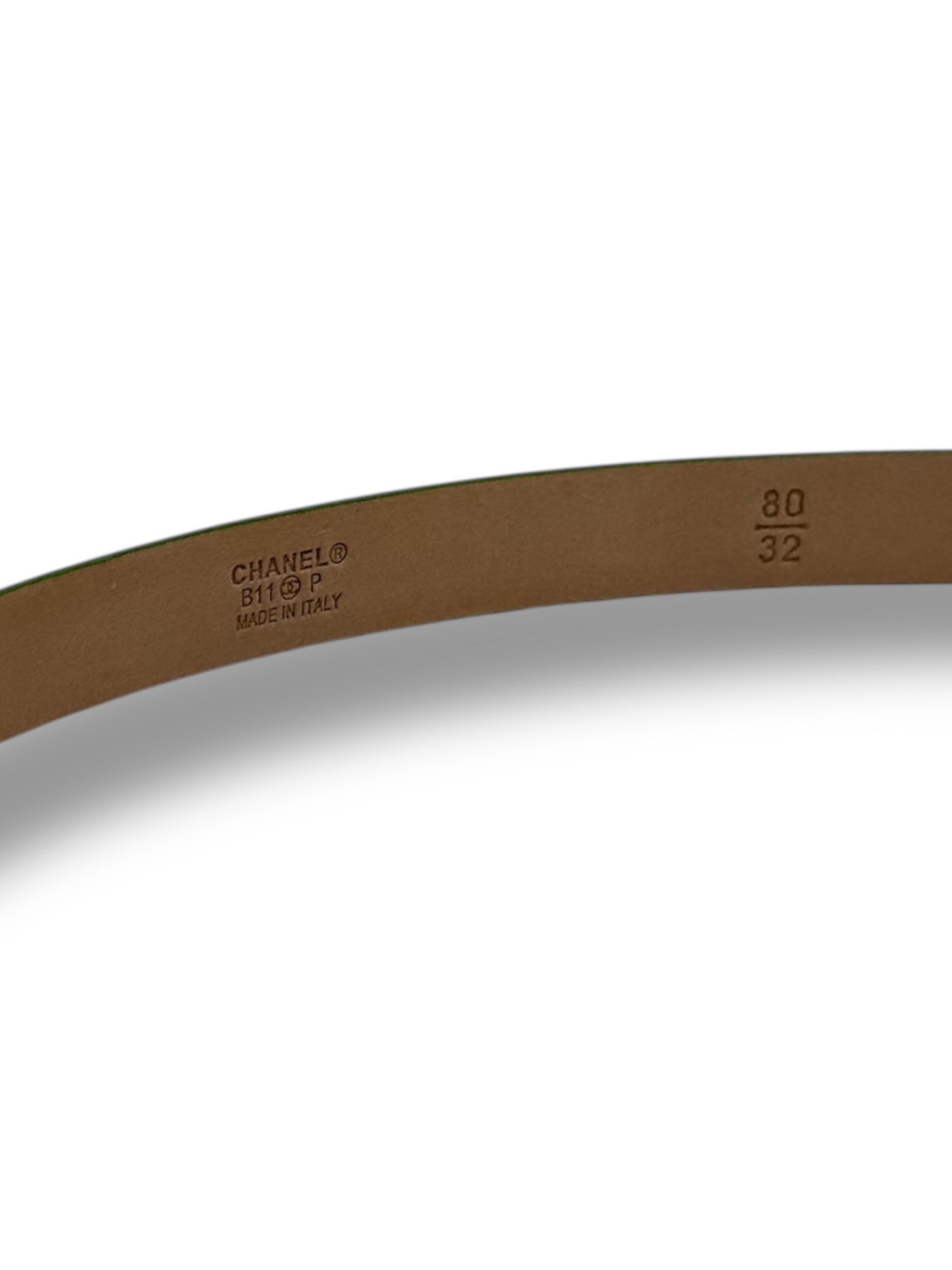 Chanel Ceinture Fine Verte T80 | Les Folies d’Eugénie