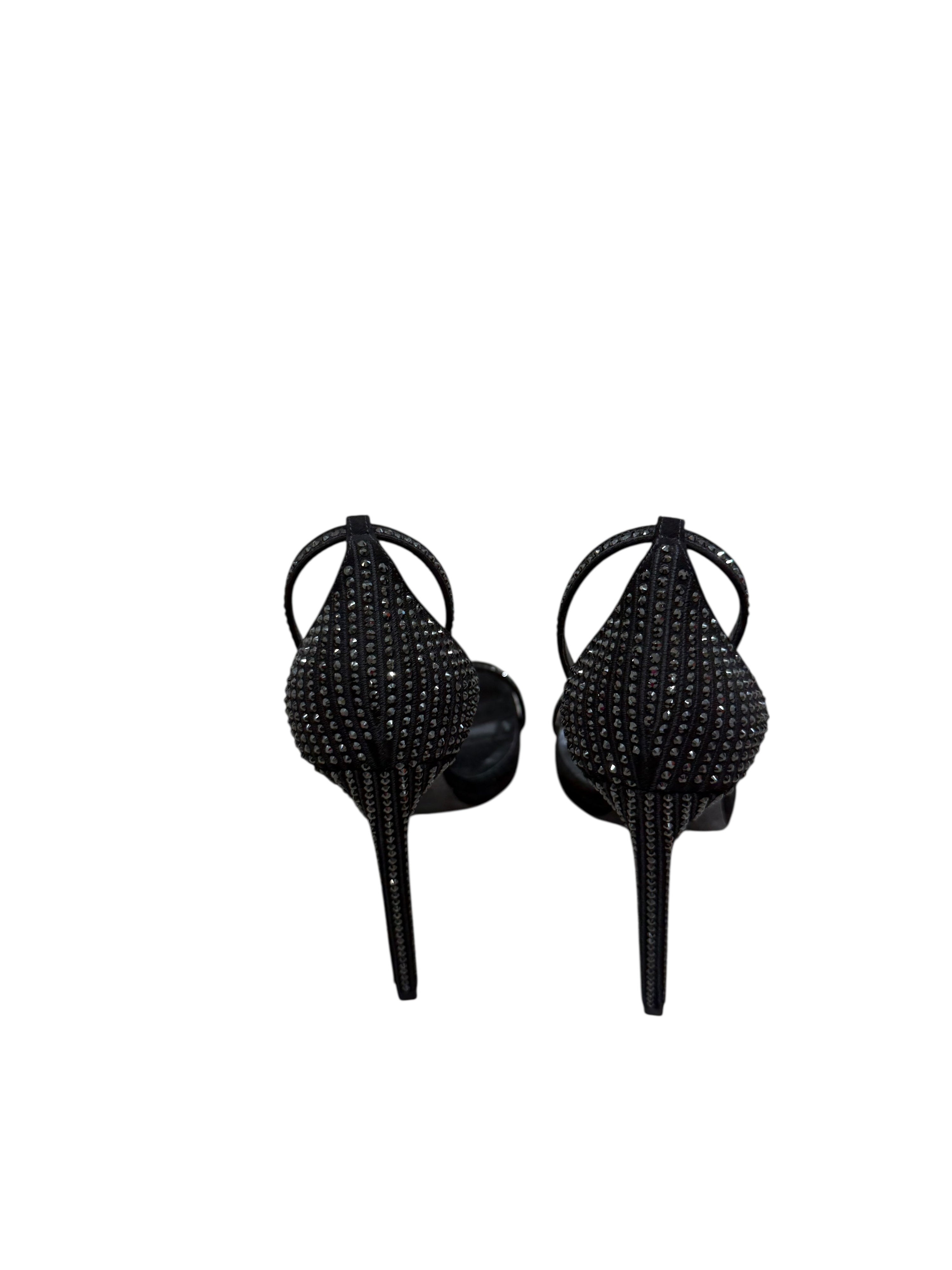 Saint Laurent Sandales Crystal Embellished | Les Folies d’Eugénie