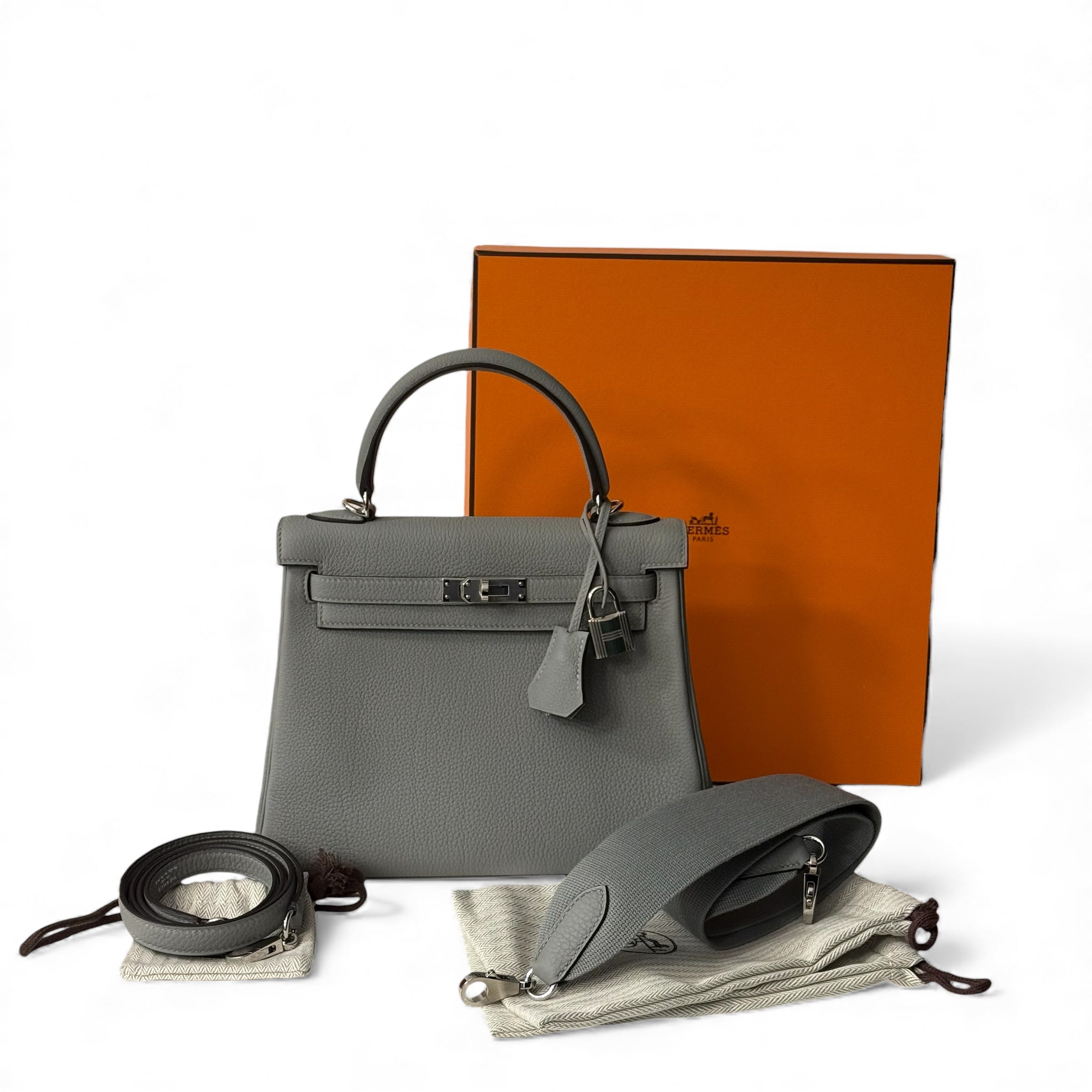 Hermès - Sac Kelly 25 gris