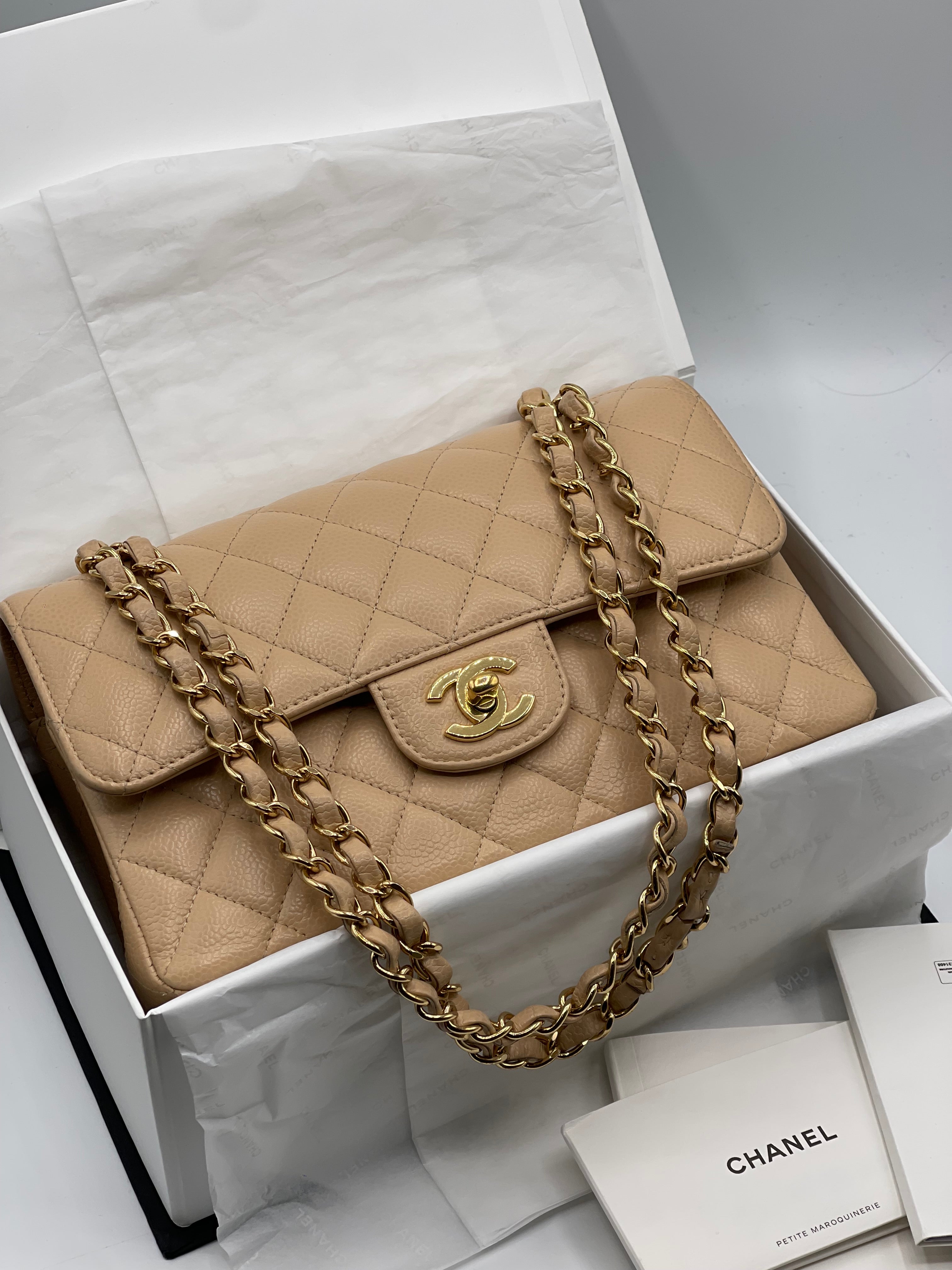 Chanel - Borsa Mini Timeless 23 beige