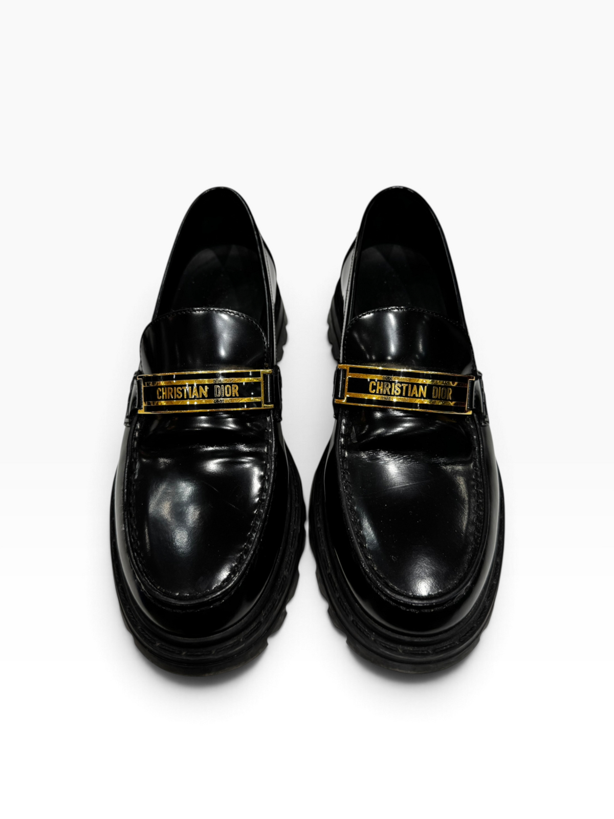 Christian Dior - Mocassins « Dior Code » Cuir glacé T.38,5