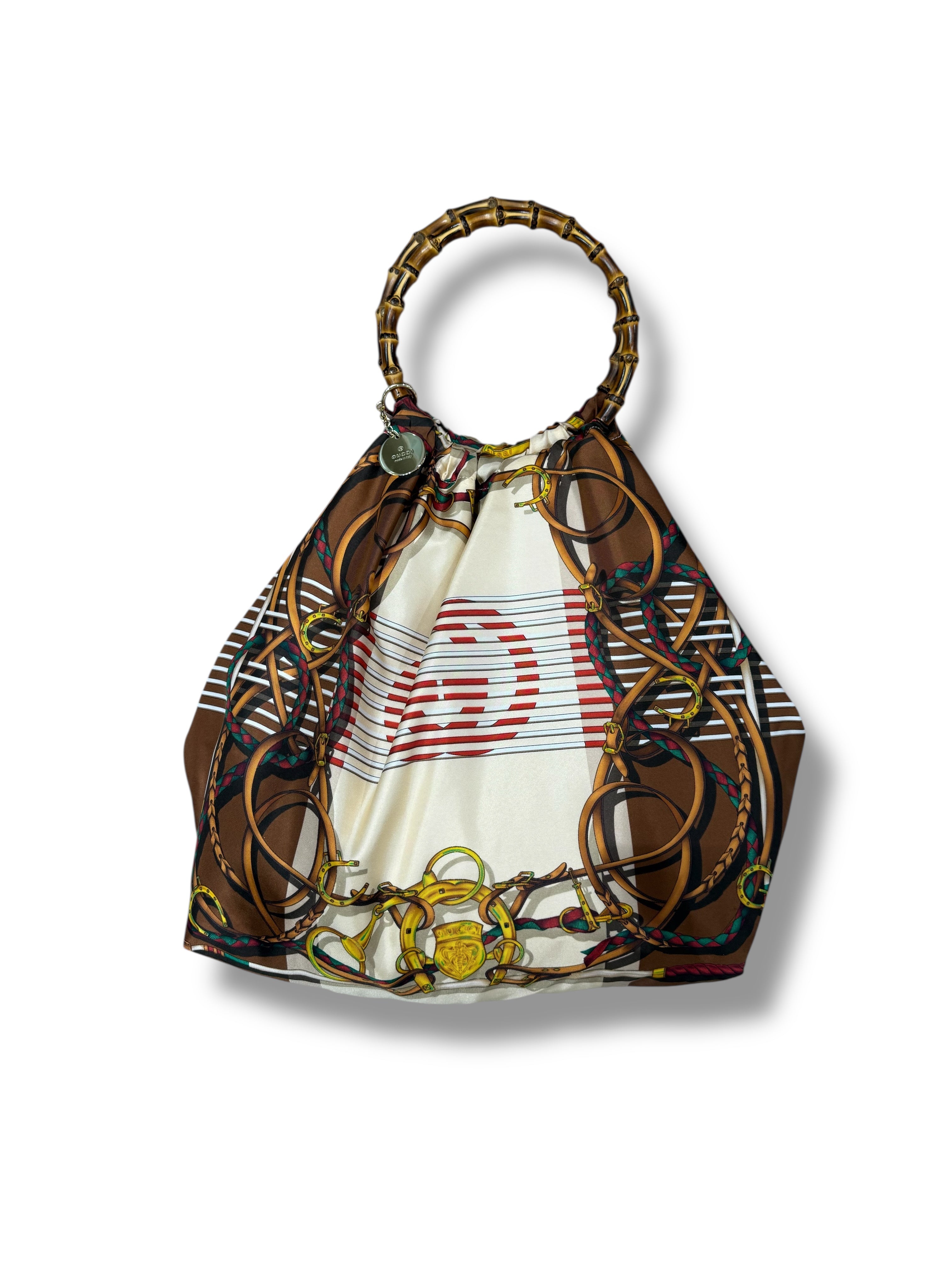 Gucci - Sac Cabas maxi format en soie avec poignée en bambou Édition limitée 2025