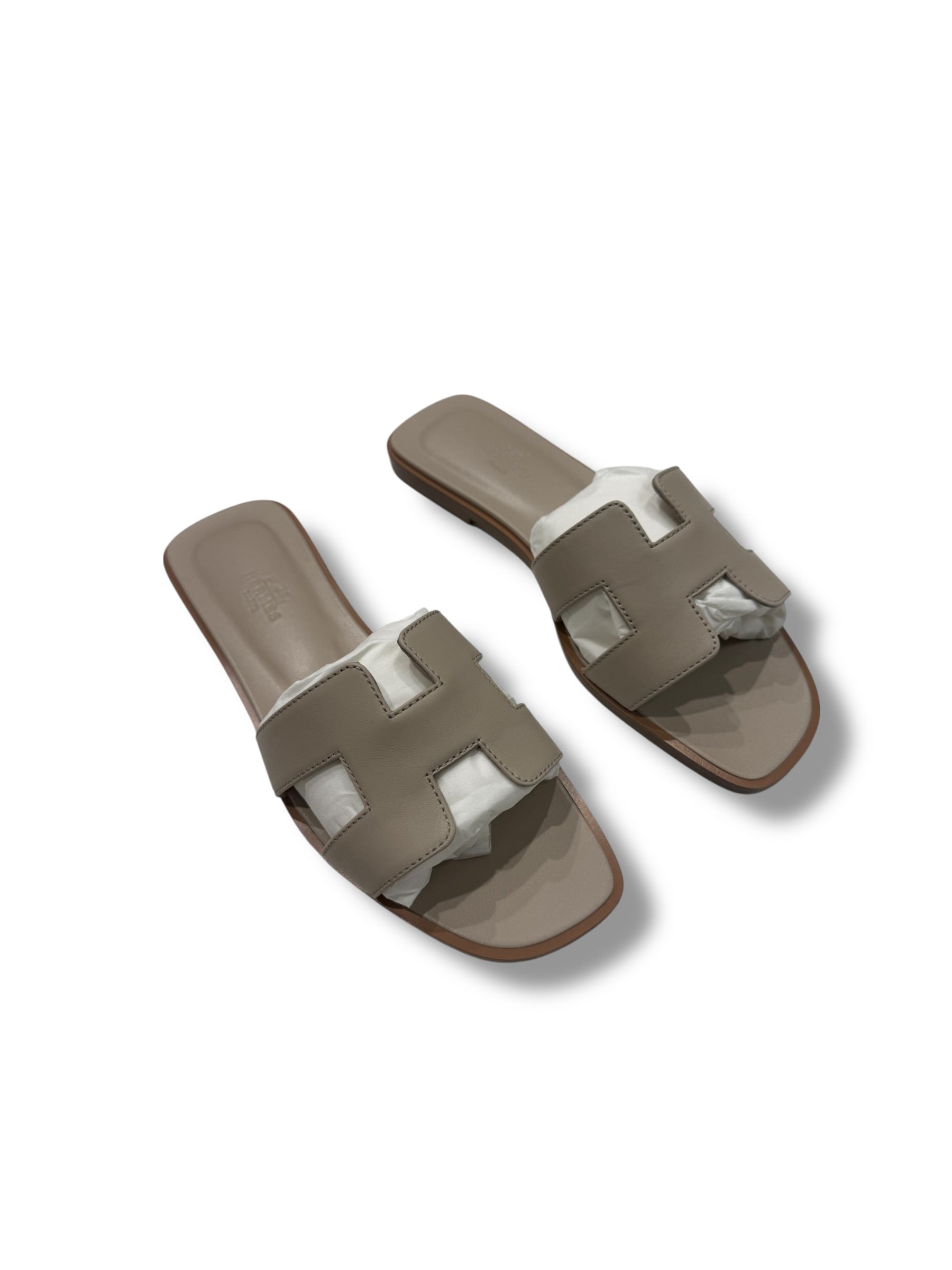 Hermès Sandales Oran Beige Nomade T37 | Les Folies d’Eugénie