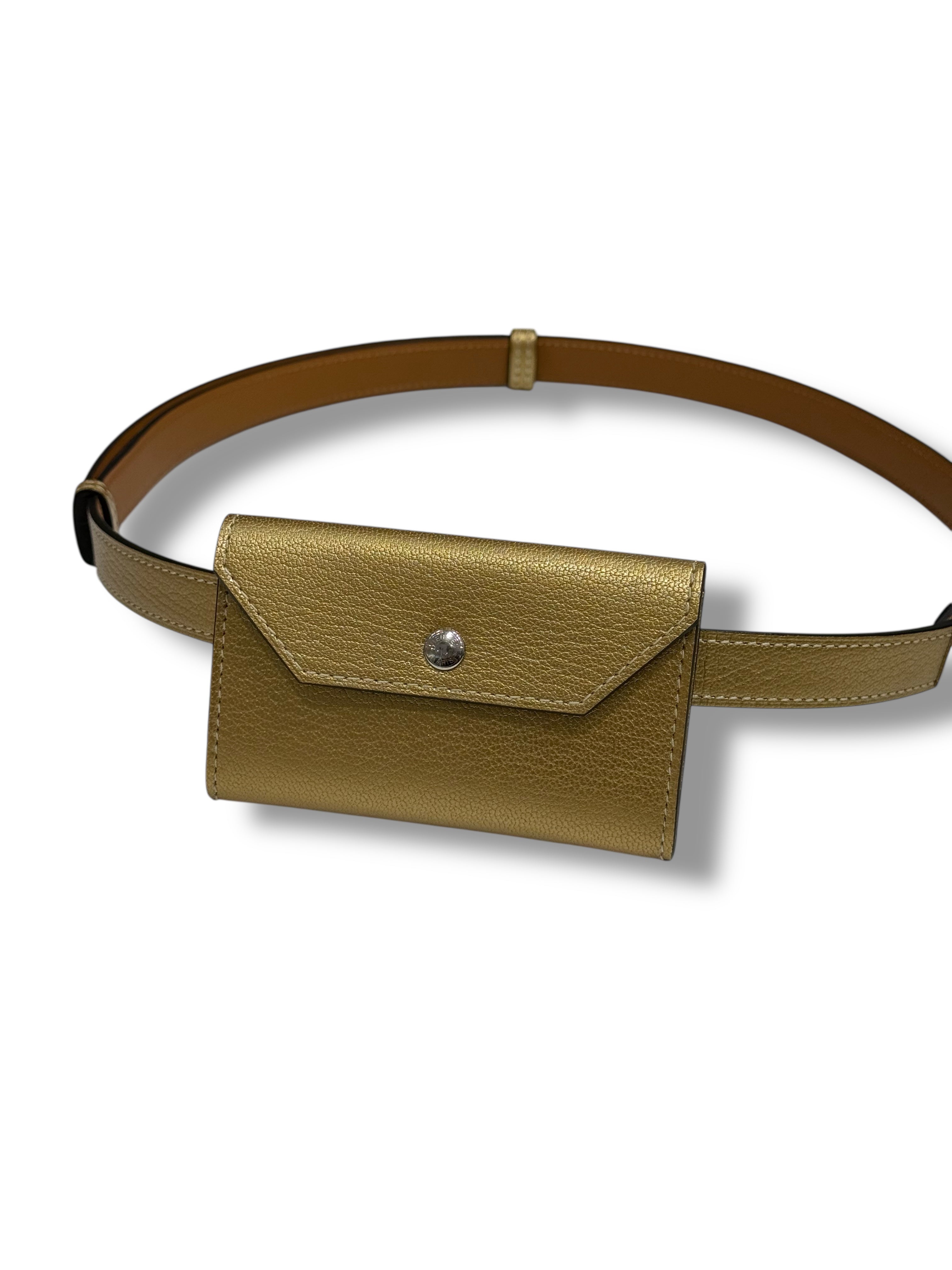 Hermès - Ceinture Kelly Pocket Gold 18 PHW
