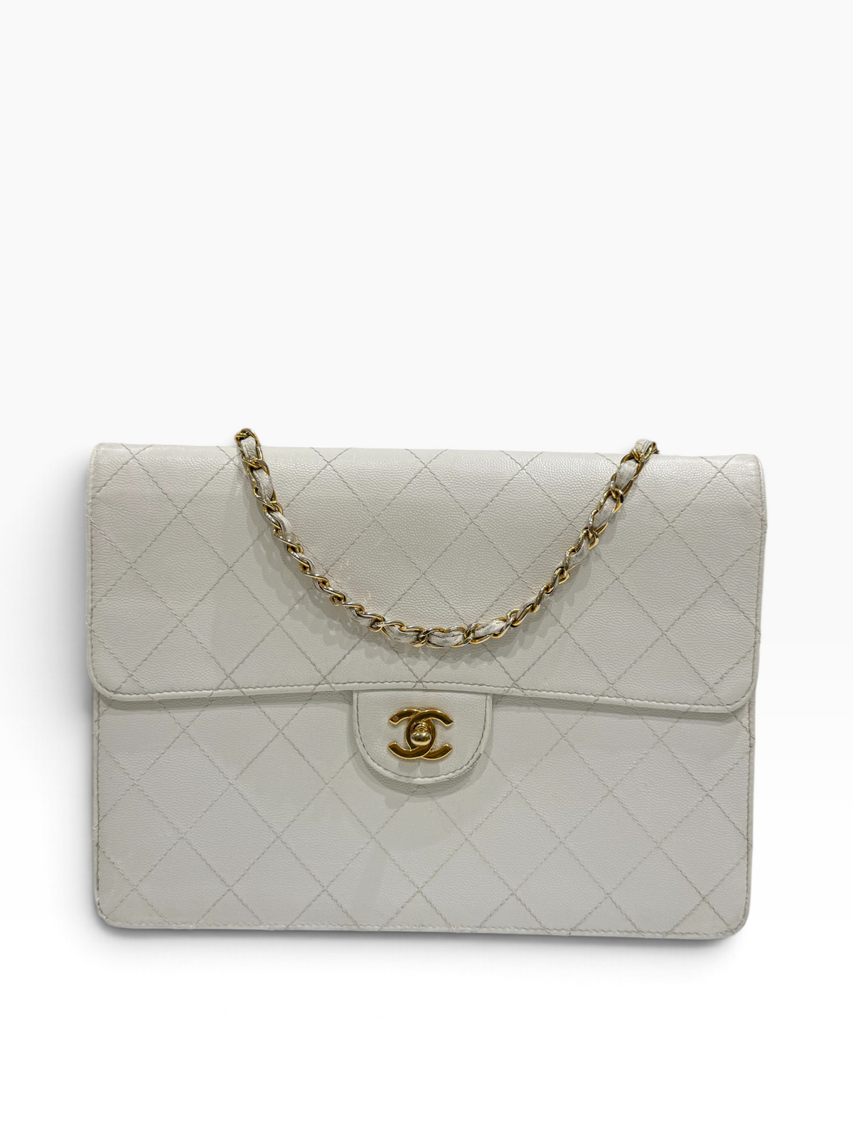 Chanel - Sac Timeless square blanc