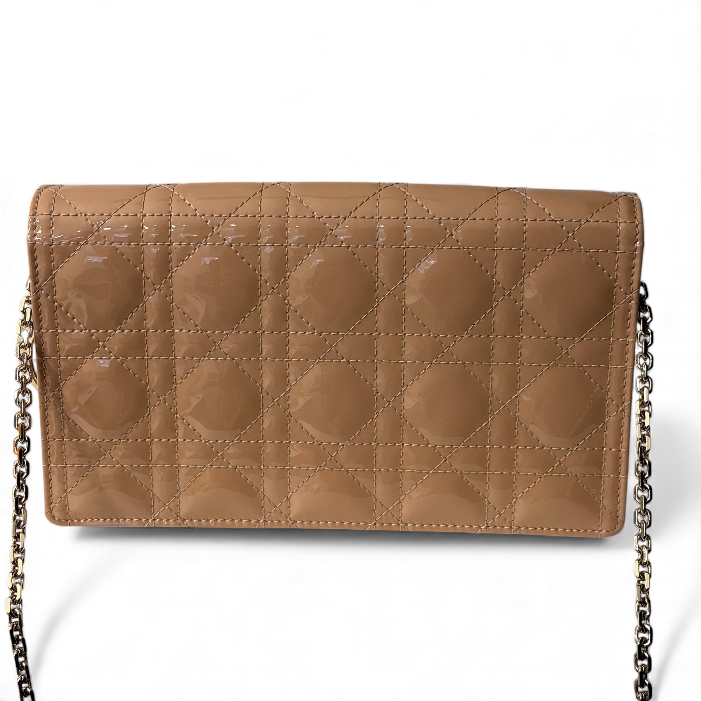 Dior - Lady Dior patent leather pouch