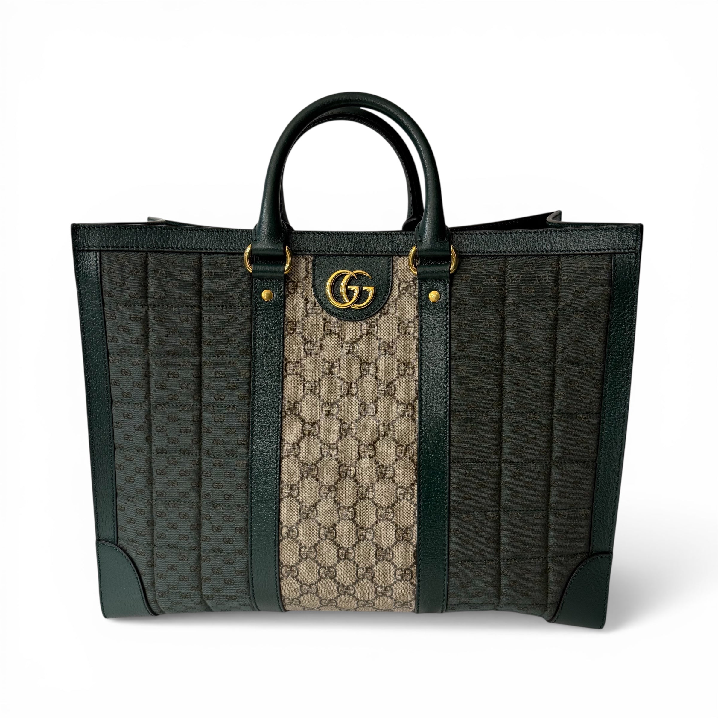 Gucci Sac Cabas Vert et Toile GG | Les Folies d’Eugénie