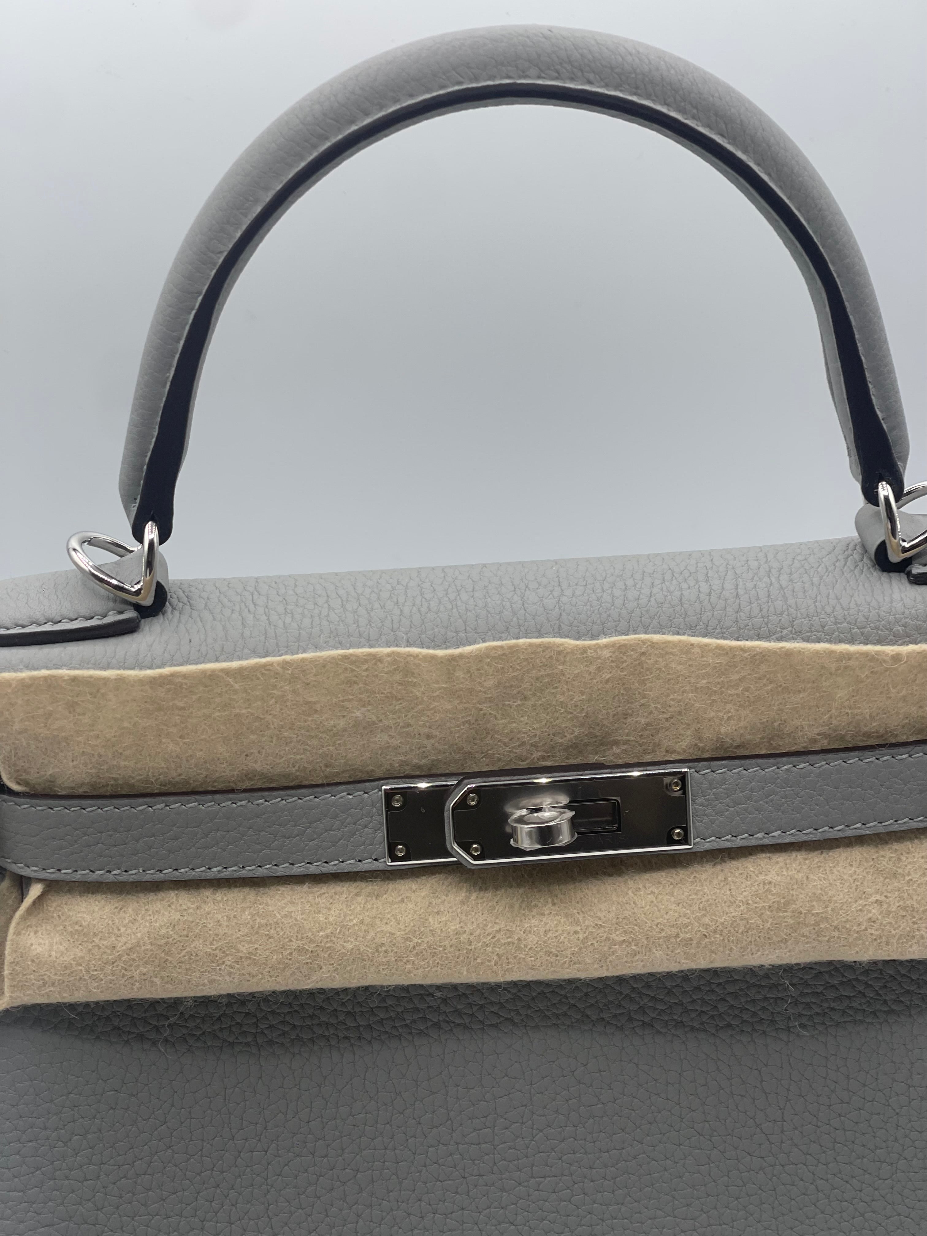Hermès - Borsa Kelly 28 Grigio Gabbiano