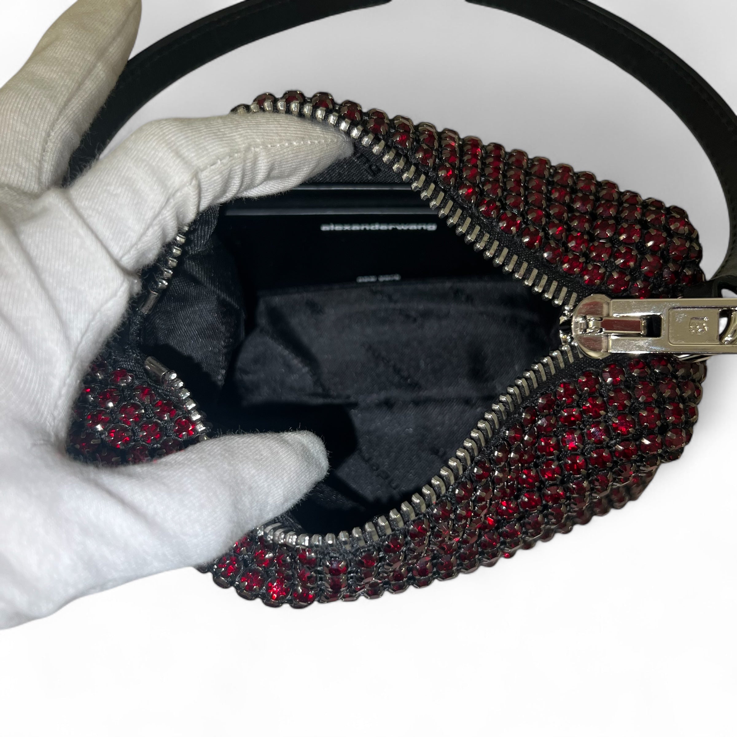 Alexander Wang - Pochette à strass rouge