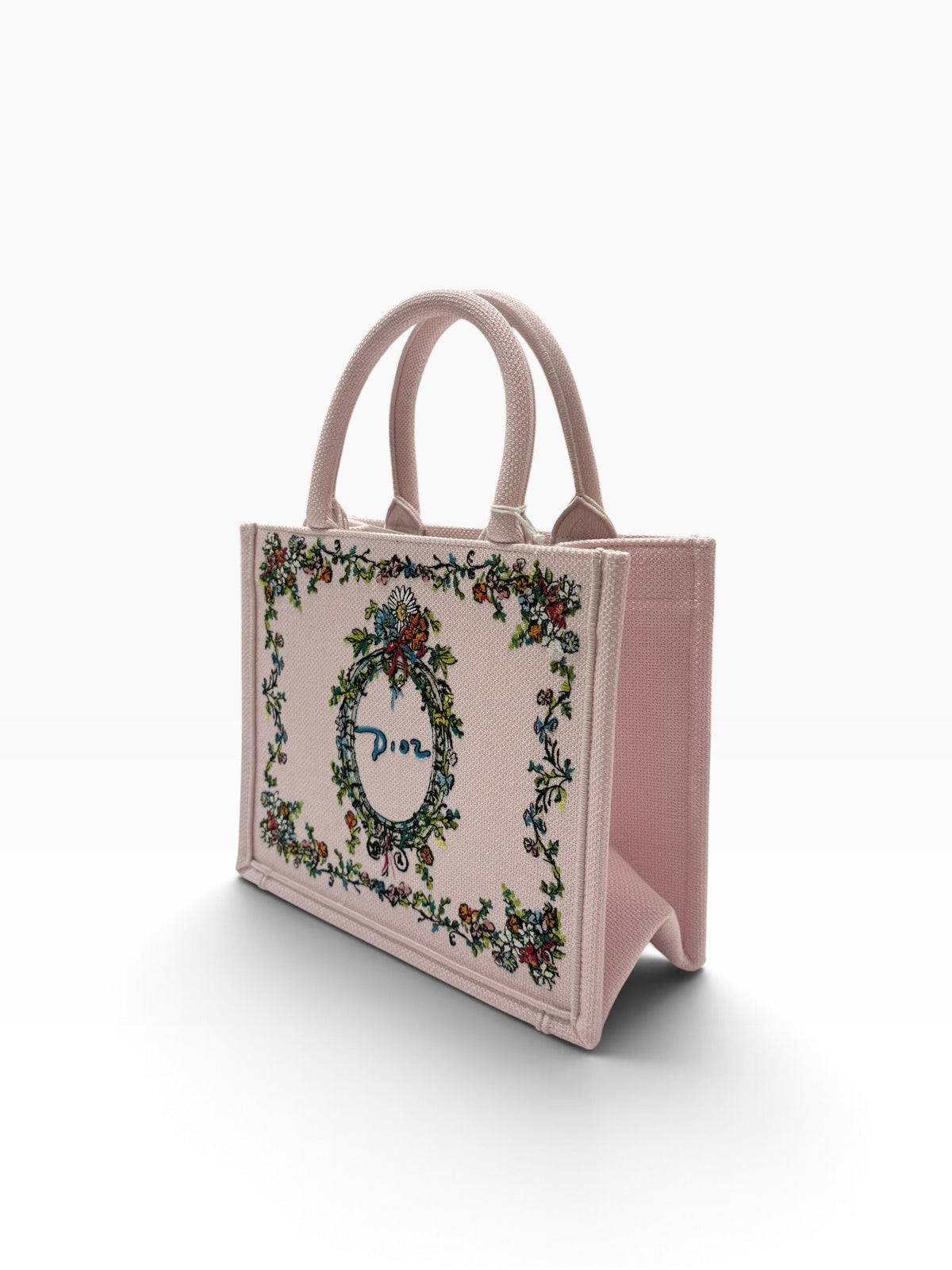 Dior - Book Tote Small Dioriviera in Rosa mit Blumenstickerei als Hommage an Bérard