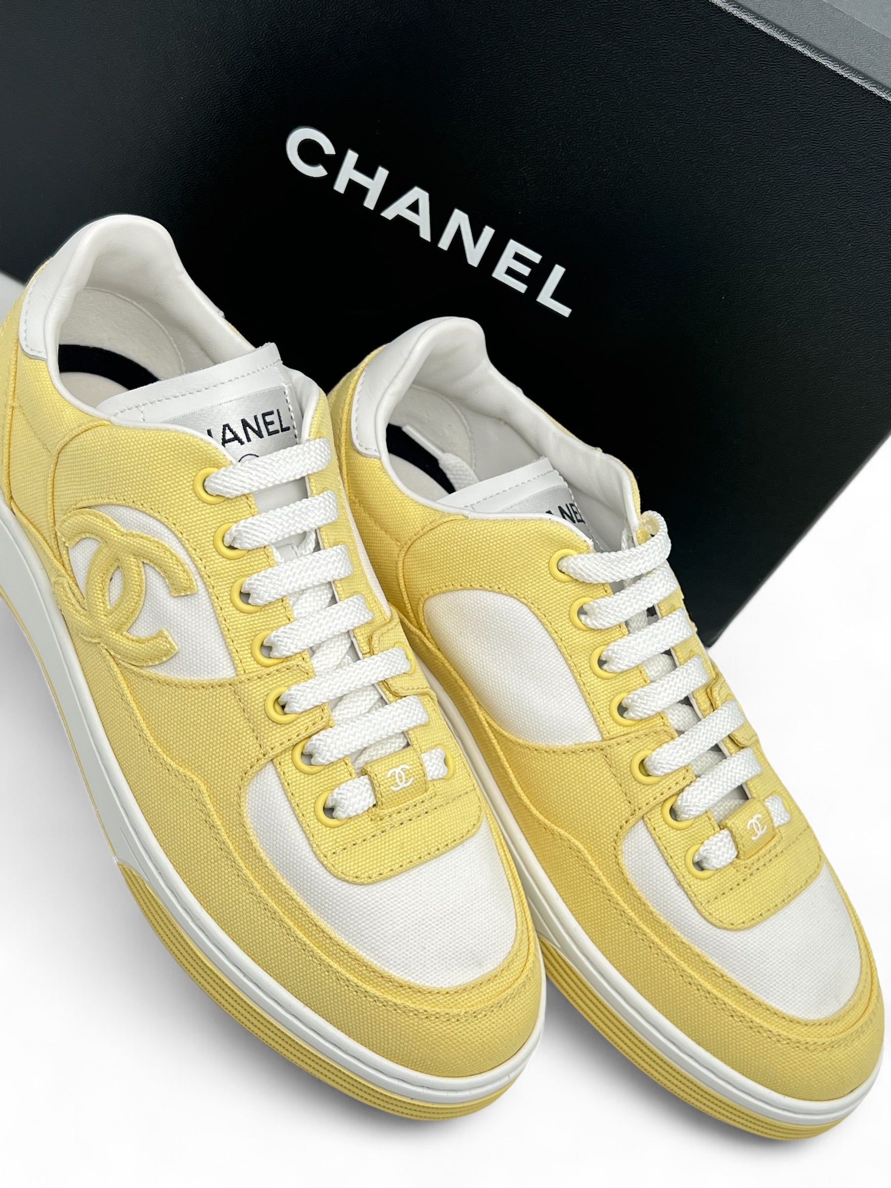 Chanel - Yellow Sneakers Size 38