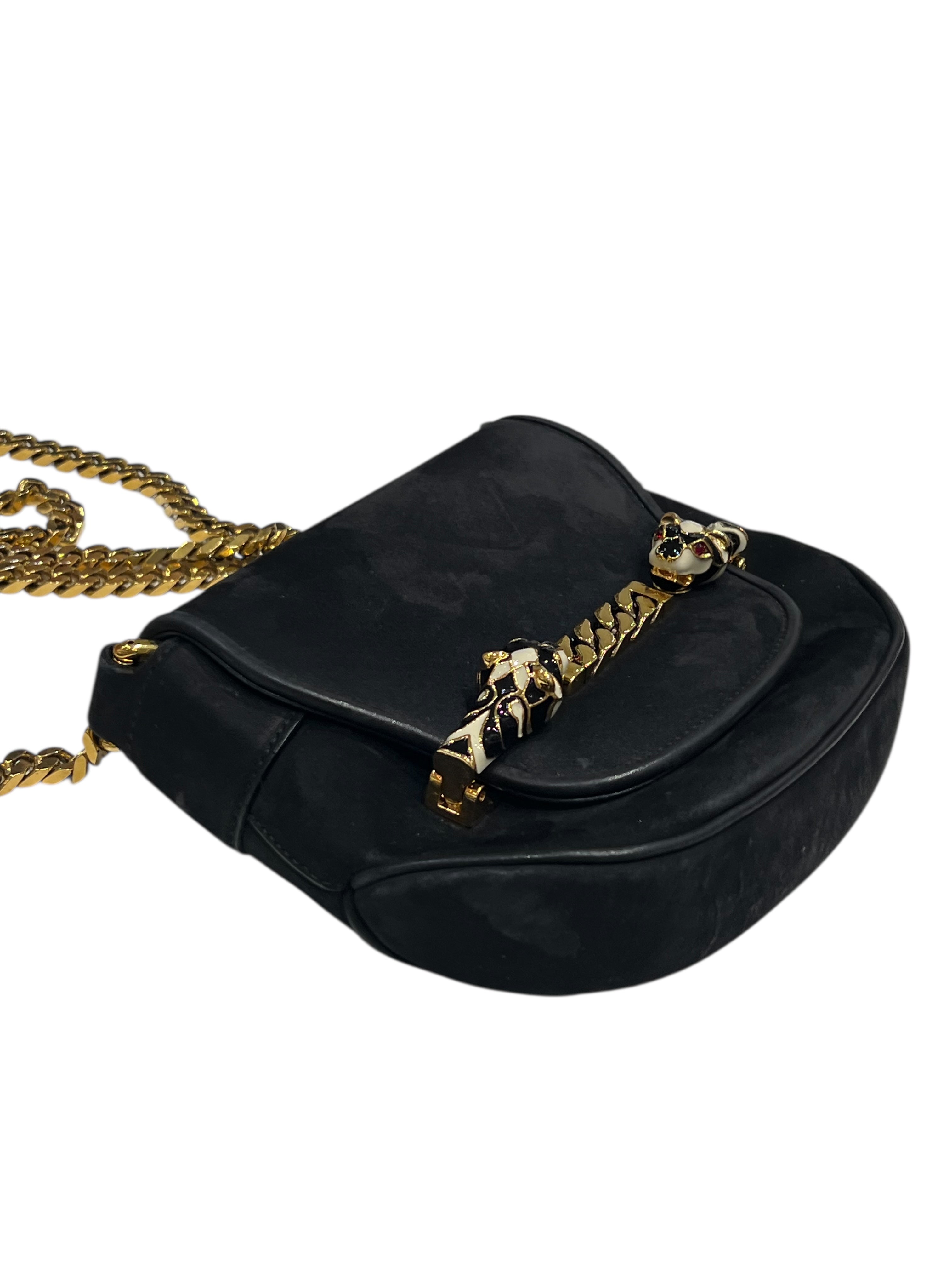 Gucci - mini sac tigrette daim noir