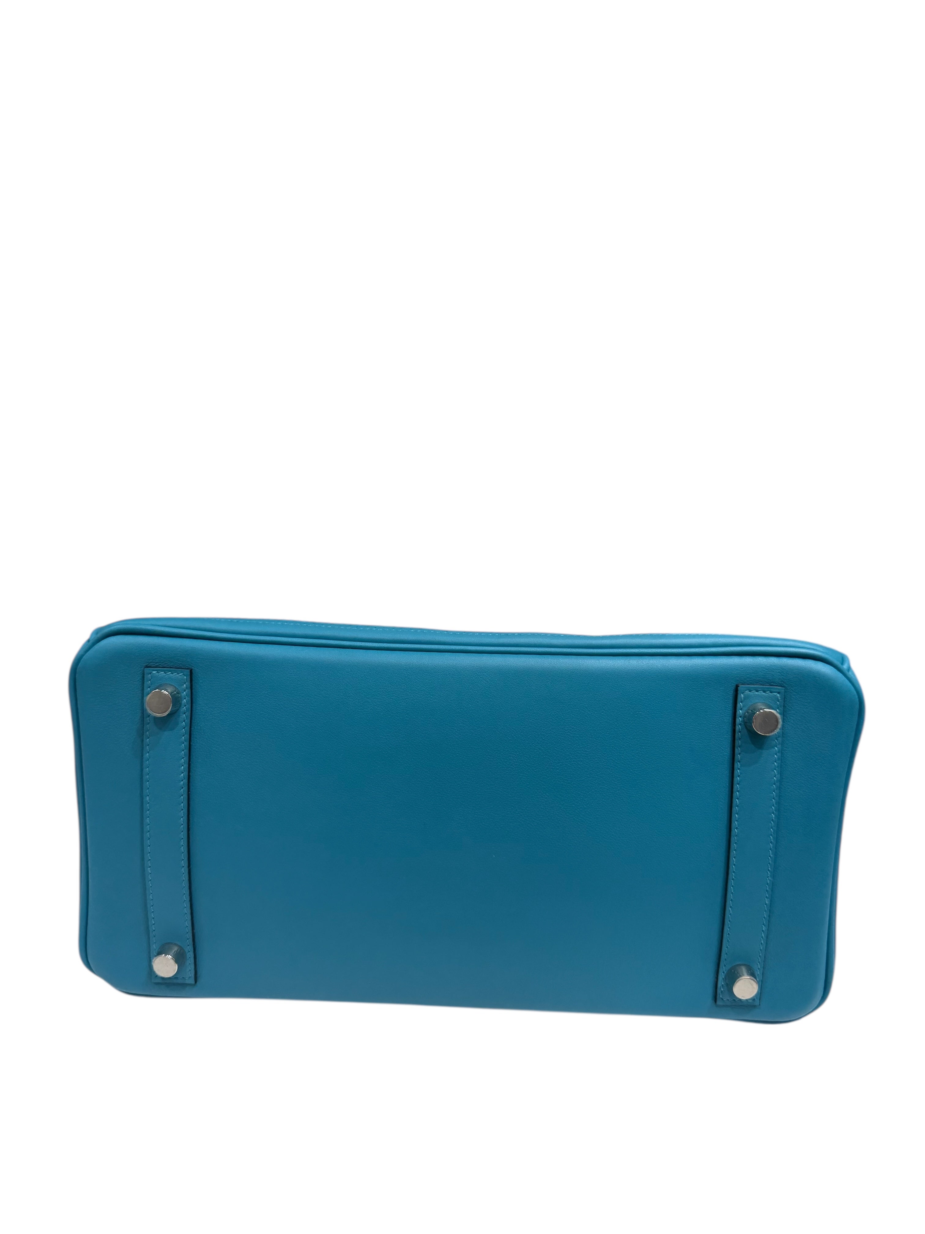 Hermès - Birkin 30 Ghilli togo/swift Turquoise PHW