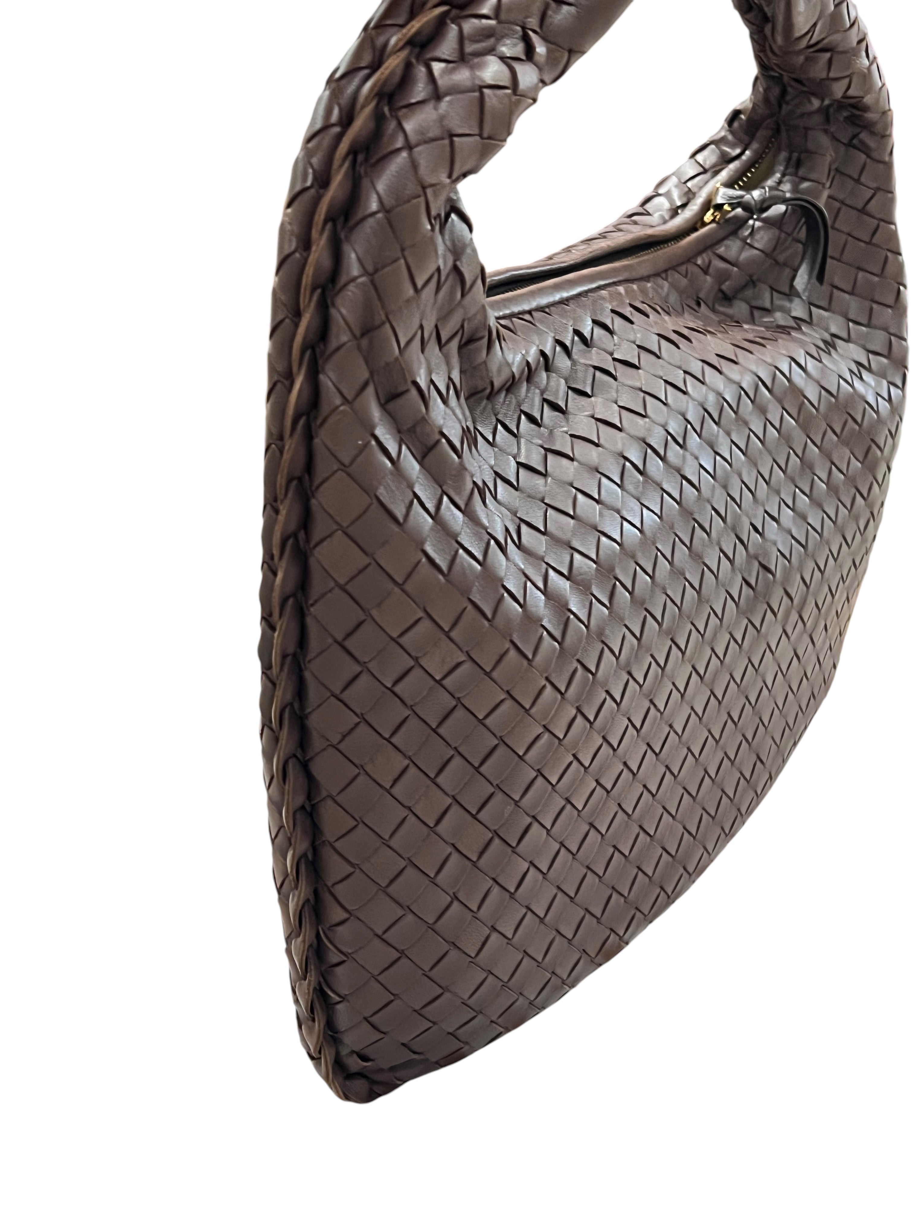 Bottega Veneta - sac cuir intrecciato chocolat
