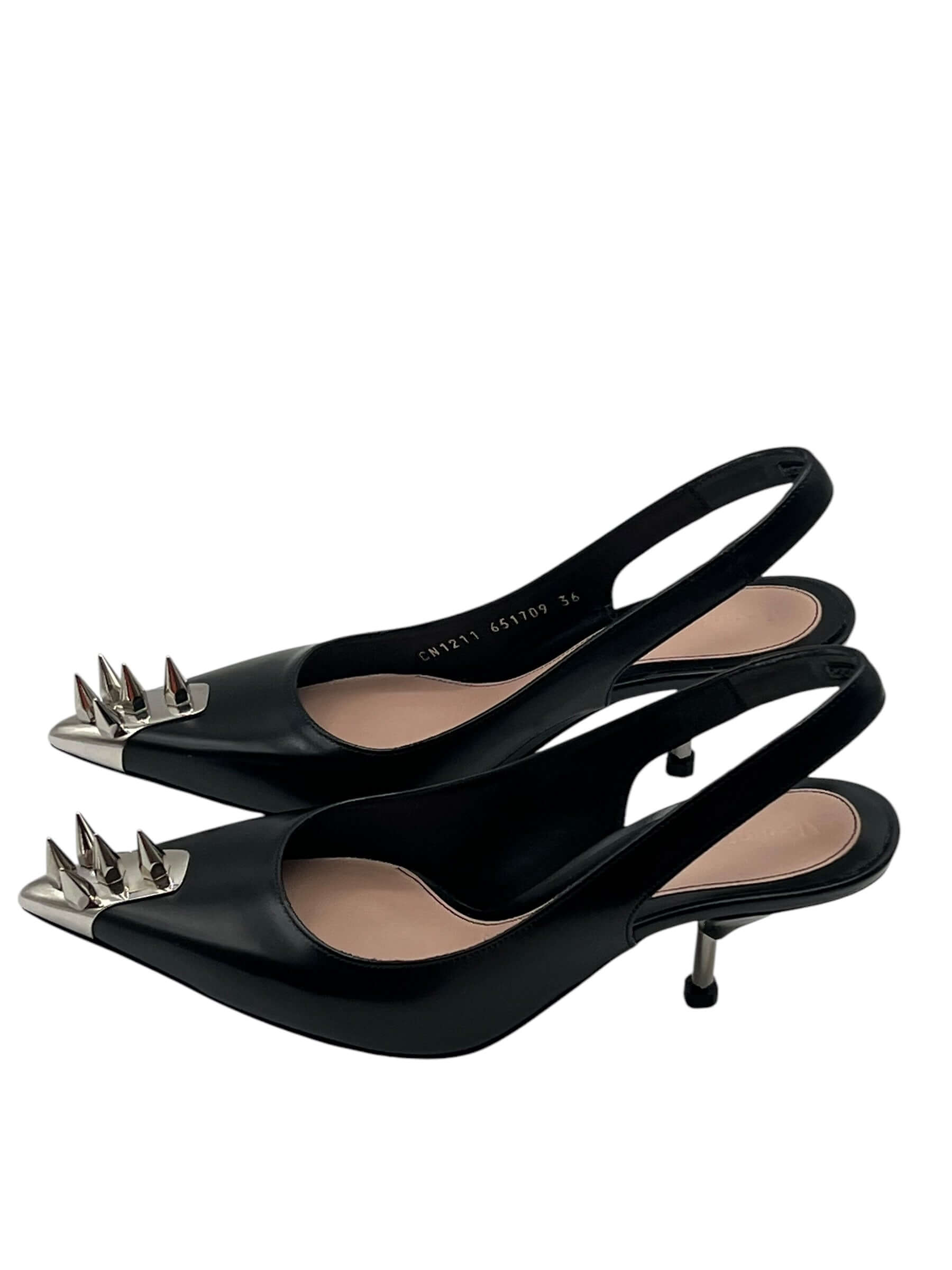 Alexander Mcqueen - Slingback punk studs t 36