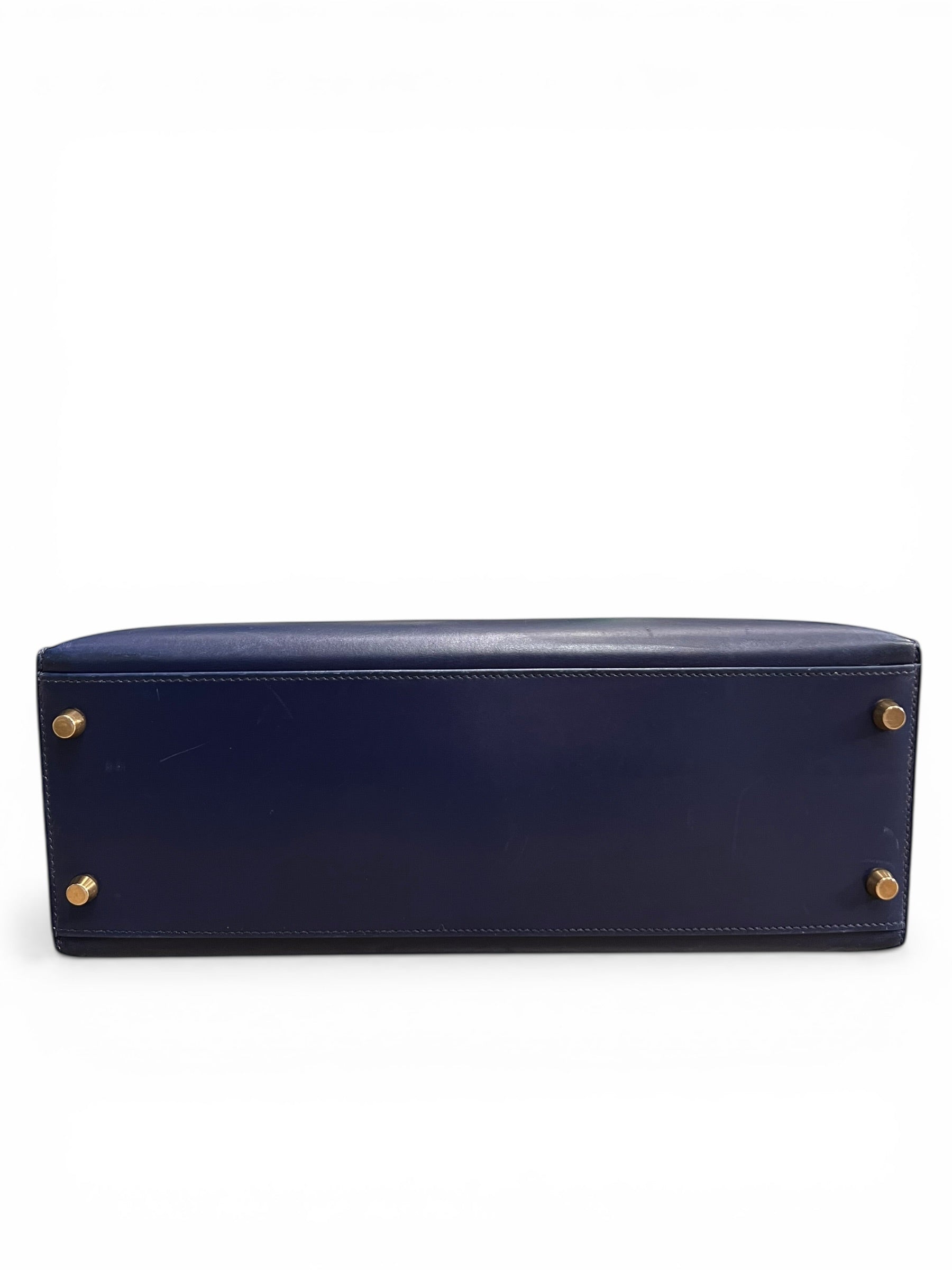 Hermès Sac Kelly 32 Box Bleu Nuit | Les Folies d’Eugénie
