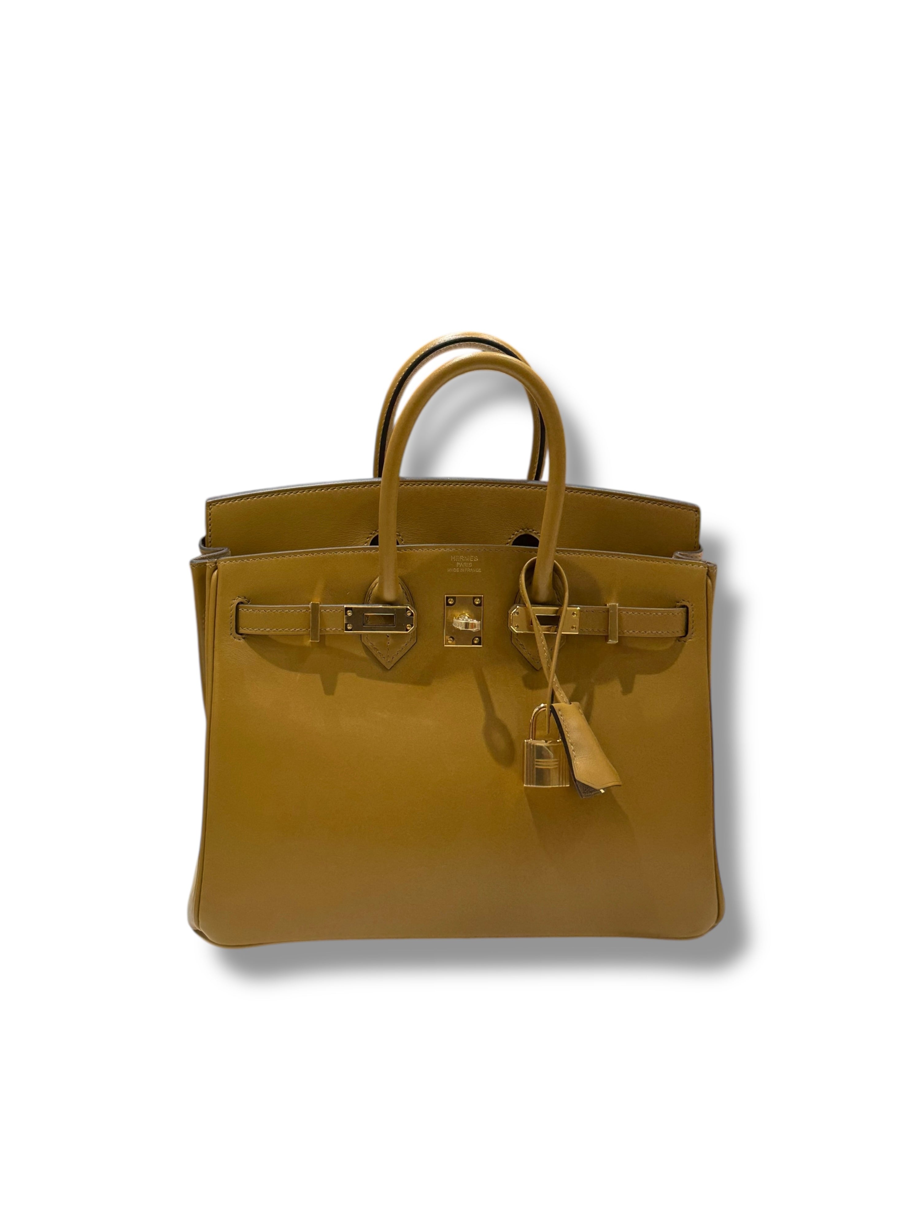Hermès - Sac Birkin 25 Tadelakt retourné Poussière GHW