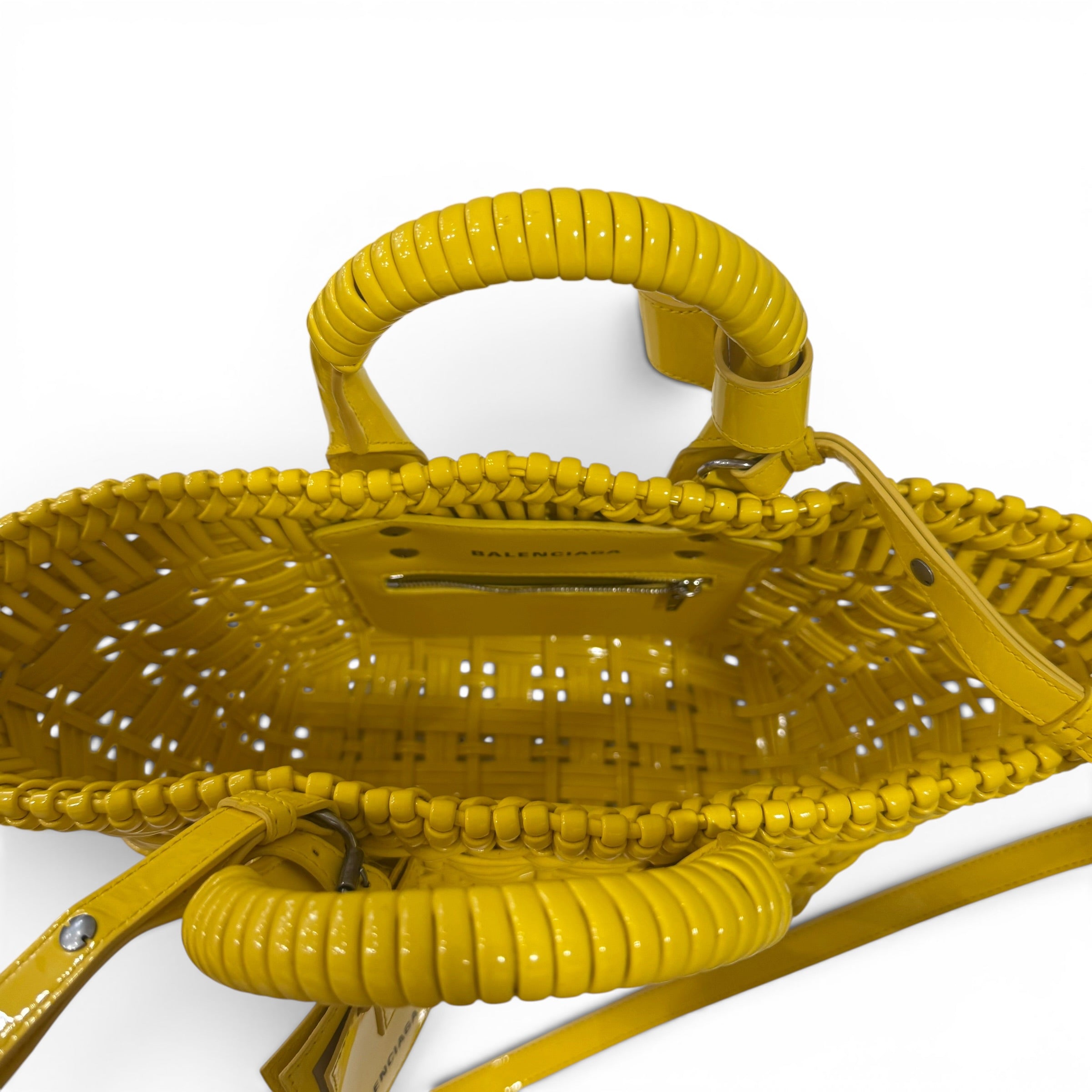 Balenciaga - Panier jaune en caoutchouc