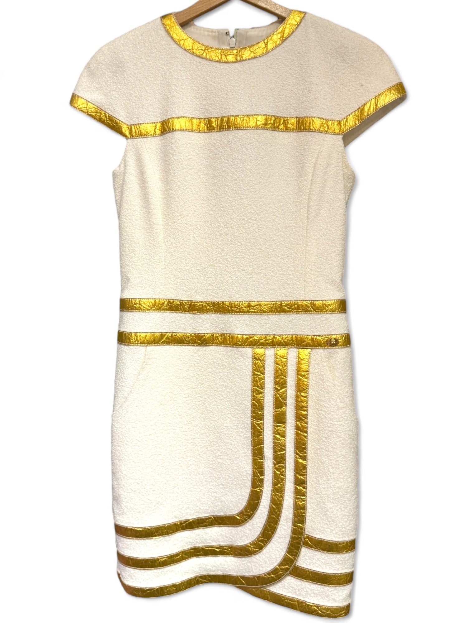Chanel - White and gold dress size 34 Chanel - White and gold dress size 34