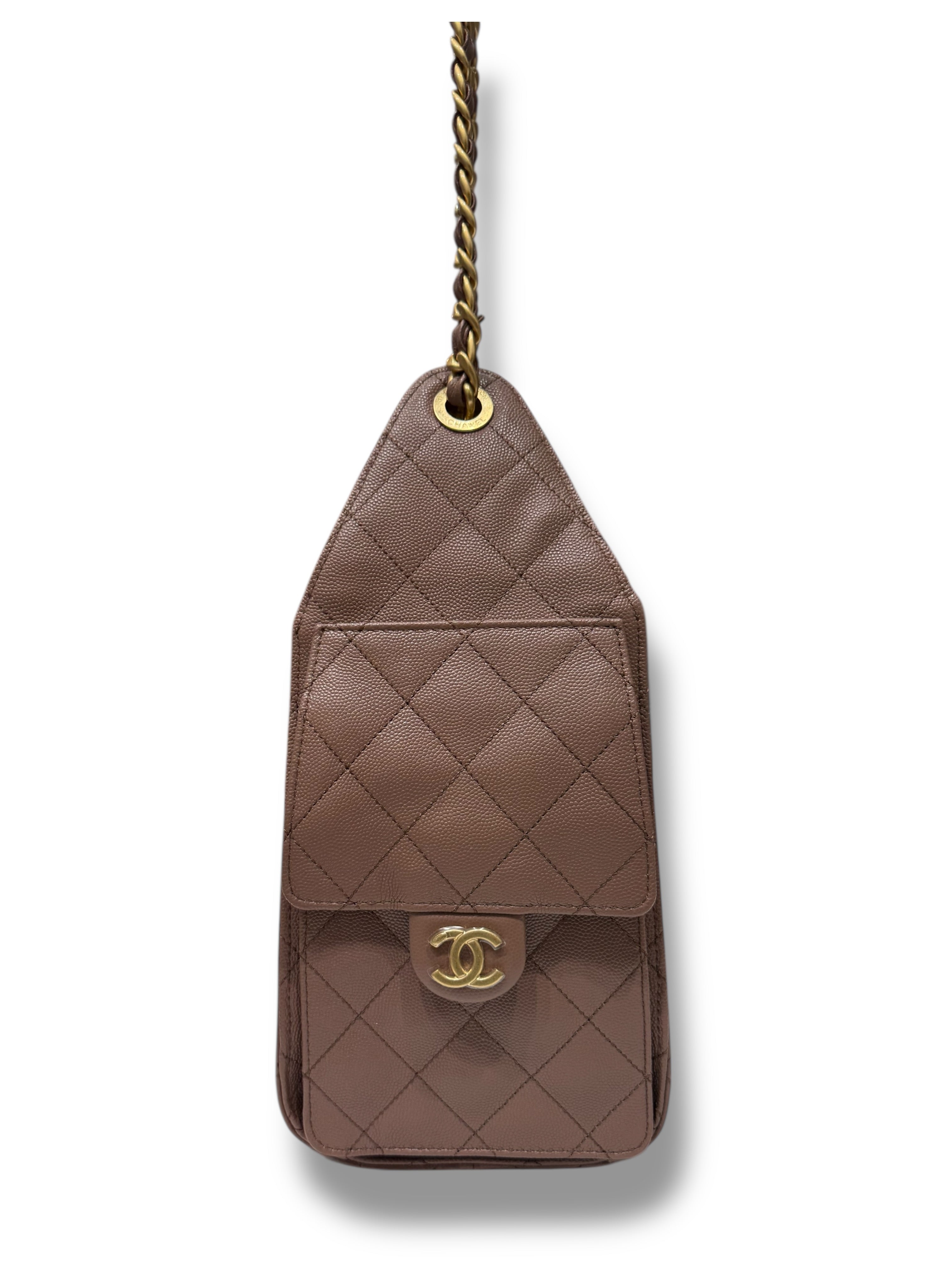 Chanel - Sac modèle 25 small marron
