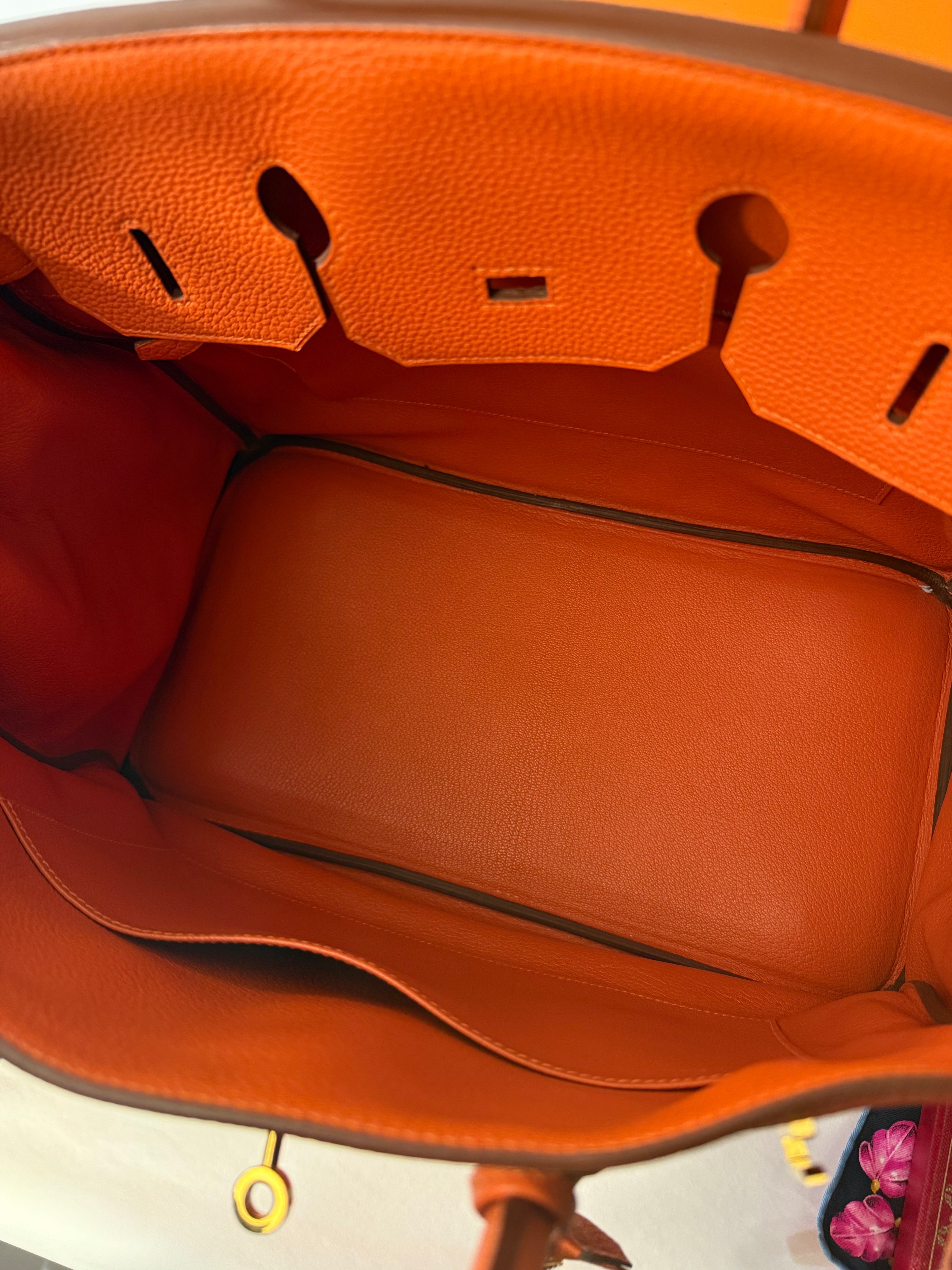 Hermès - Borsa Birkin 35 arancione