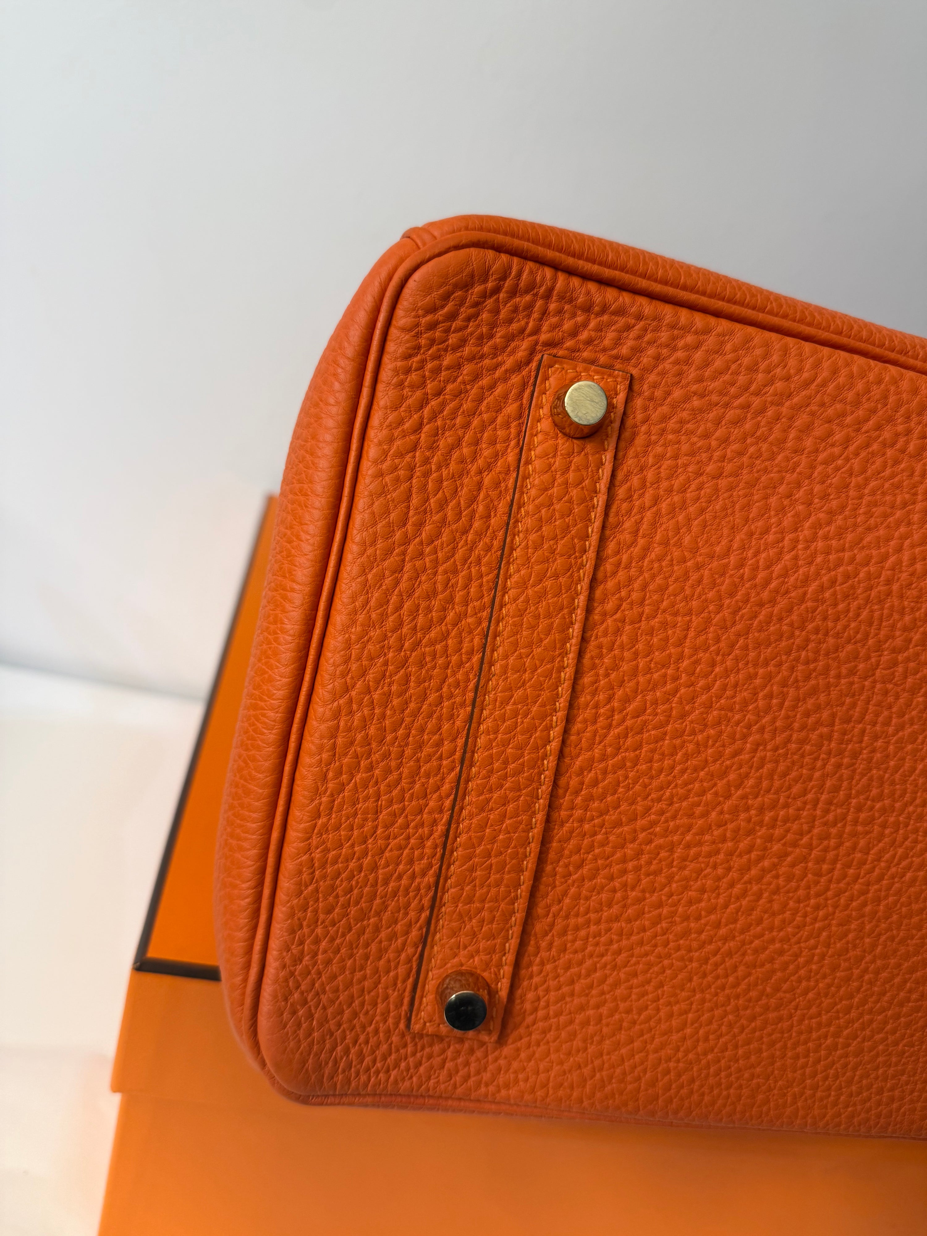 Hermès - Borsa Birkin 35 arancione