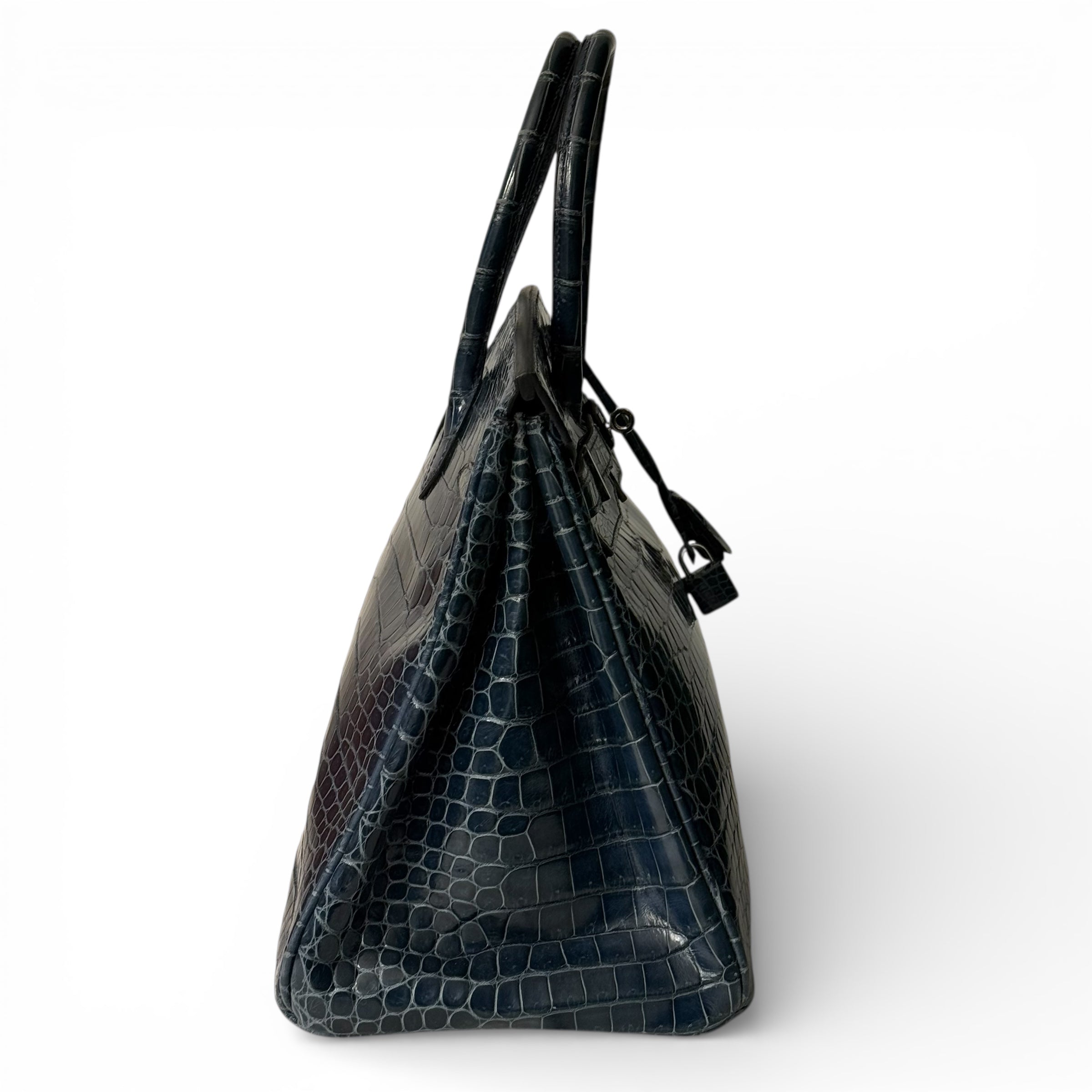 Hermès - Sac Birkin 35 crocodile bleu