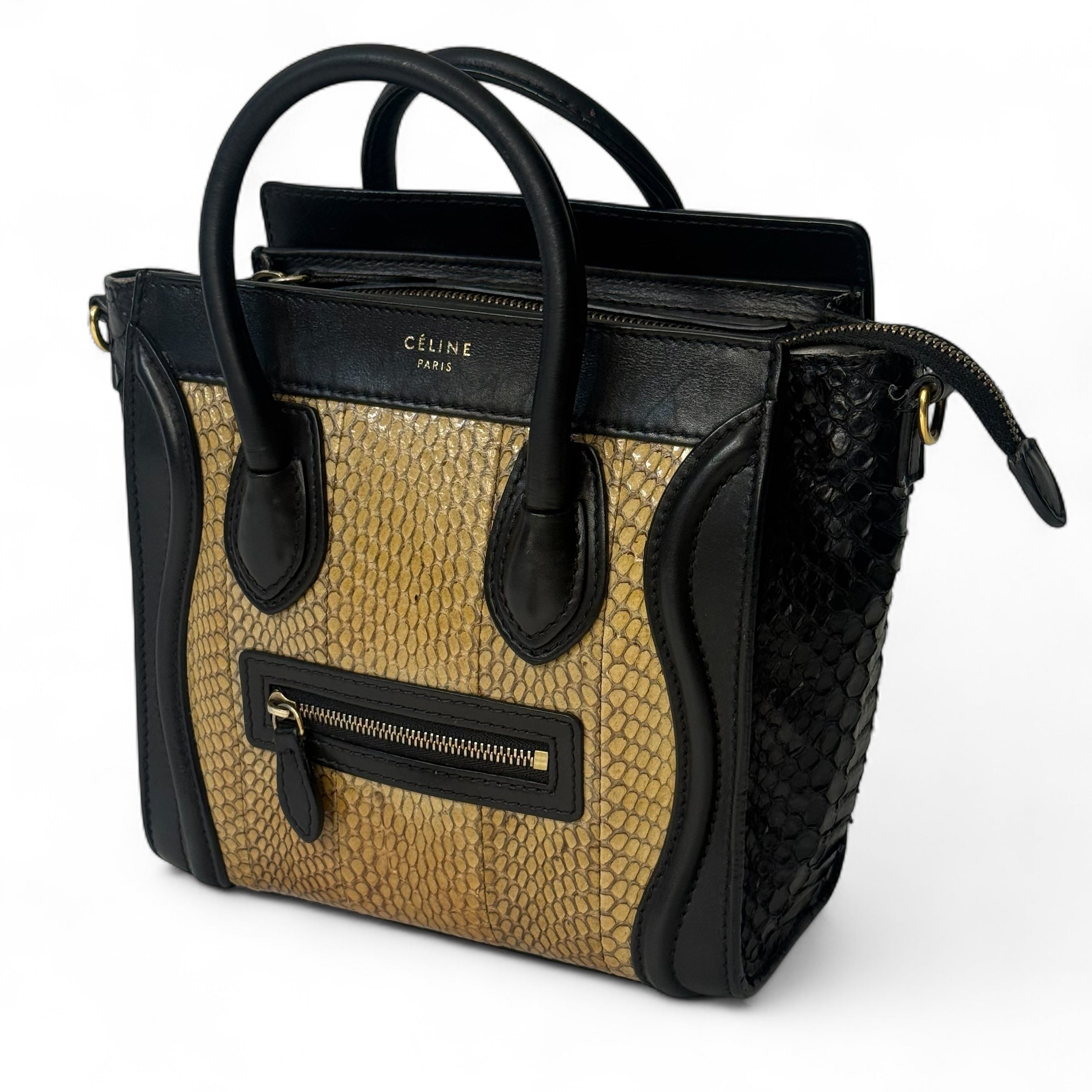 Celine - Sac Luggage Python PM