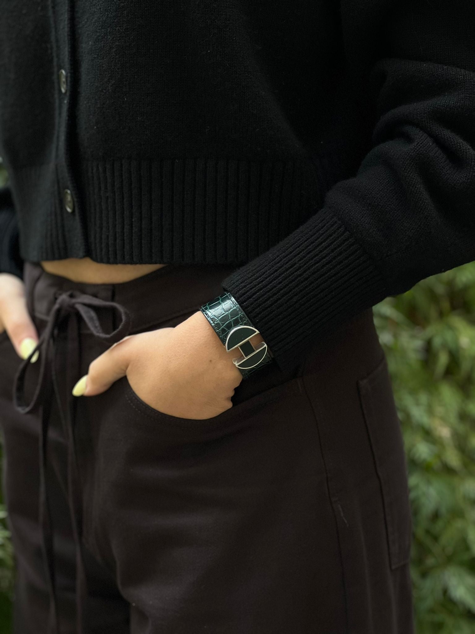 에르메스 - 악어 브레이슬릿 T.S