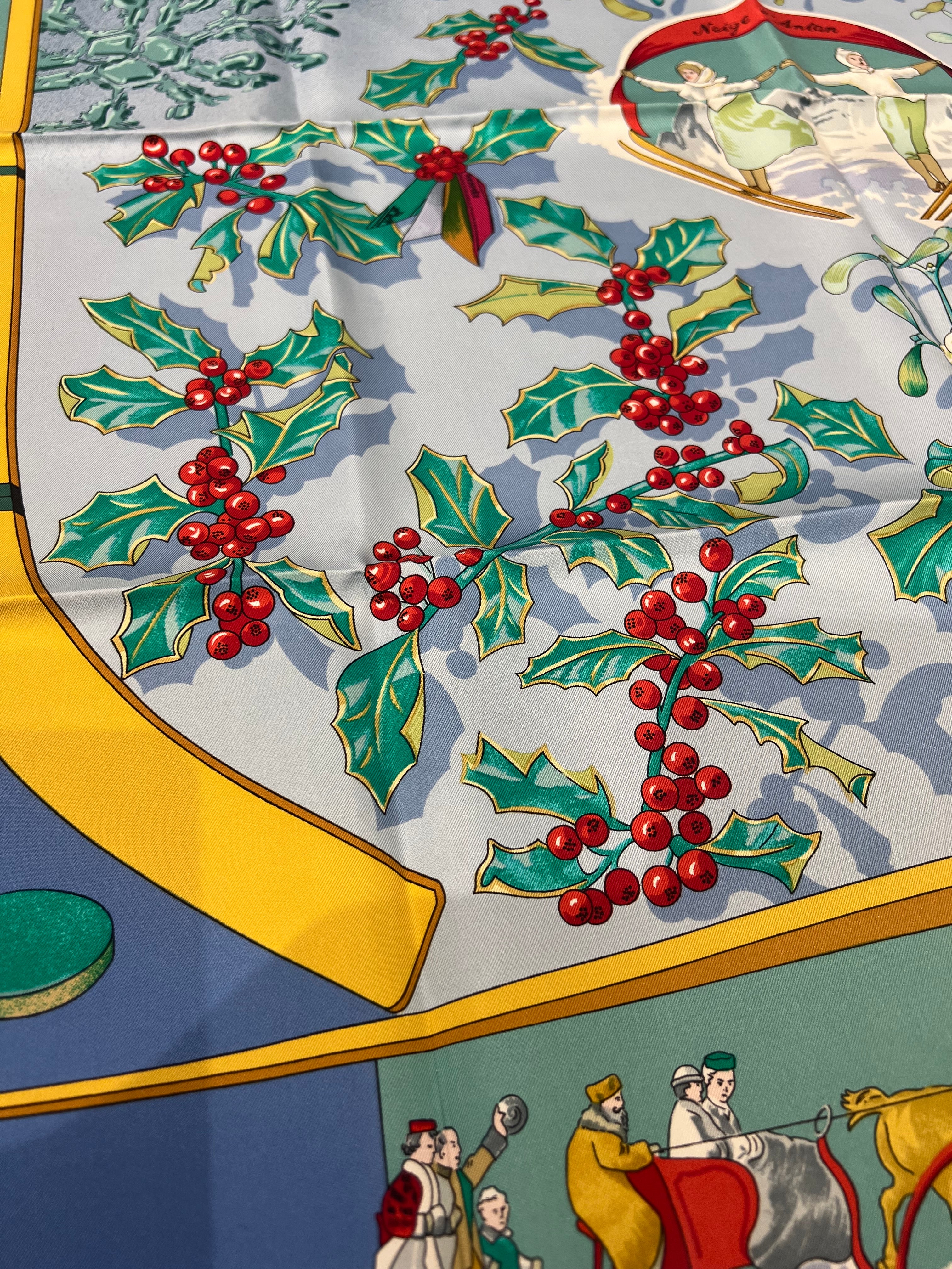 Hermès - Carrés 90 « Neige d’Antan »