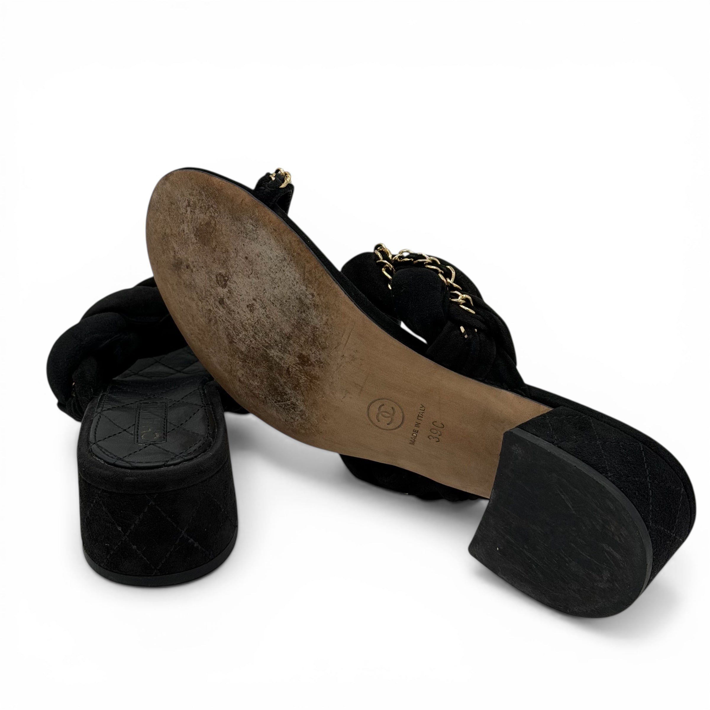 Chanel Mules Chaînes T.39 | Les Folies d’Eugénie