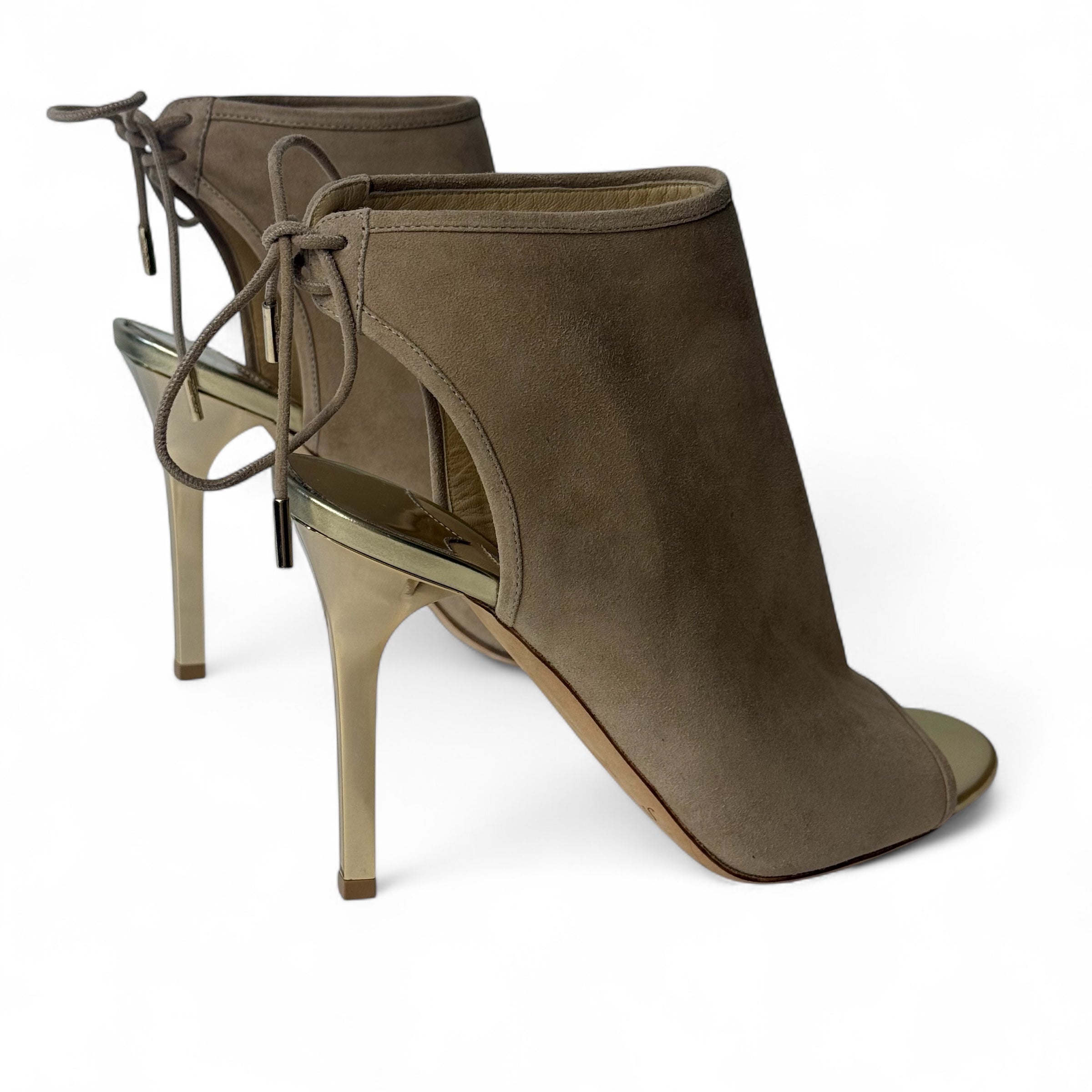 Jimmy Choo - Stivaletti in camoscio con punta aperta