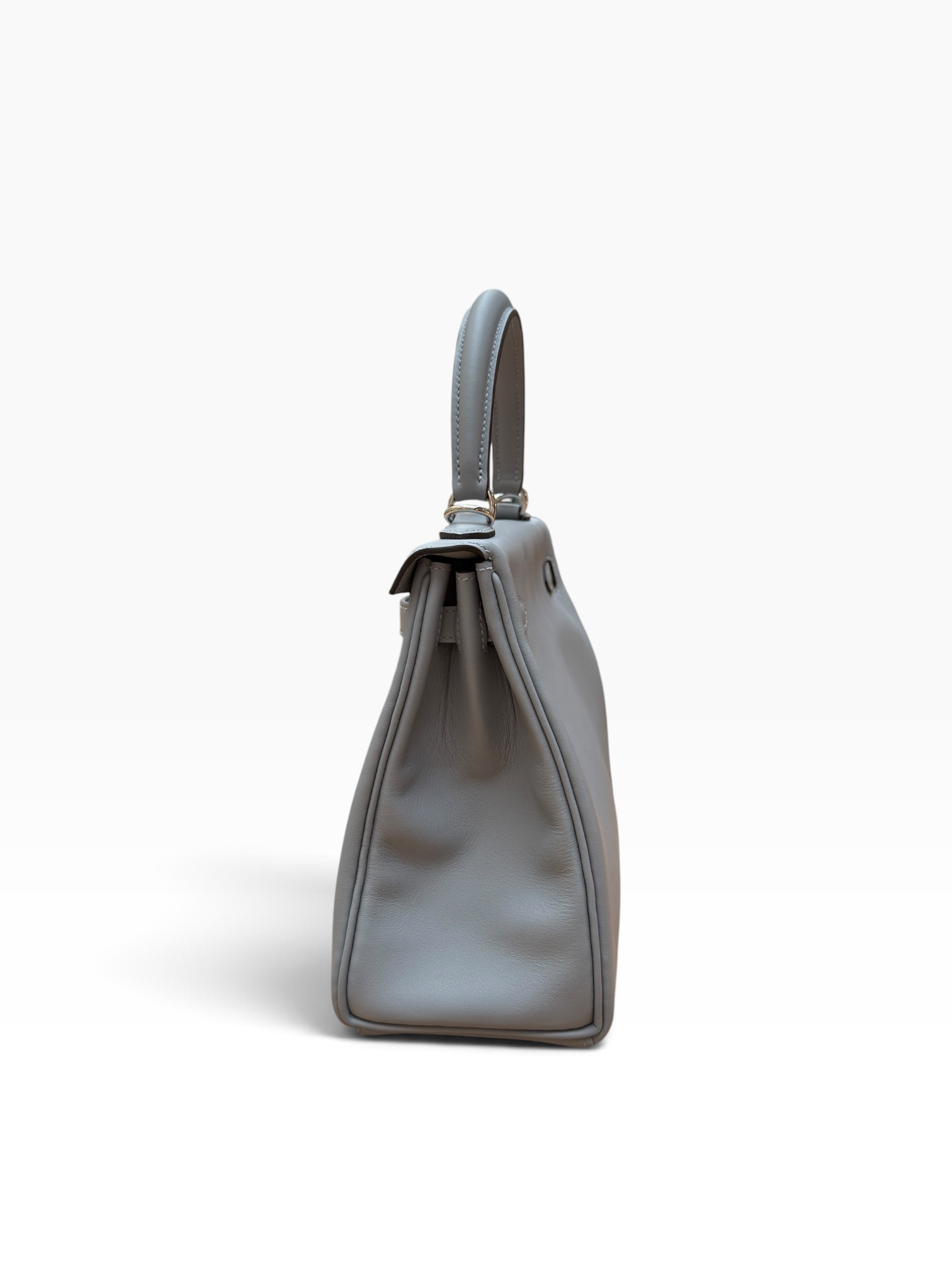Hermès - Sac Kelly 25 Veau Swift Gris Pantin