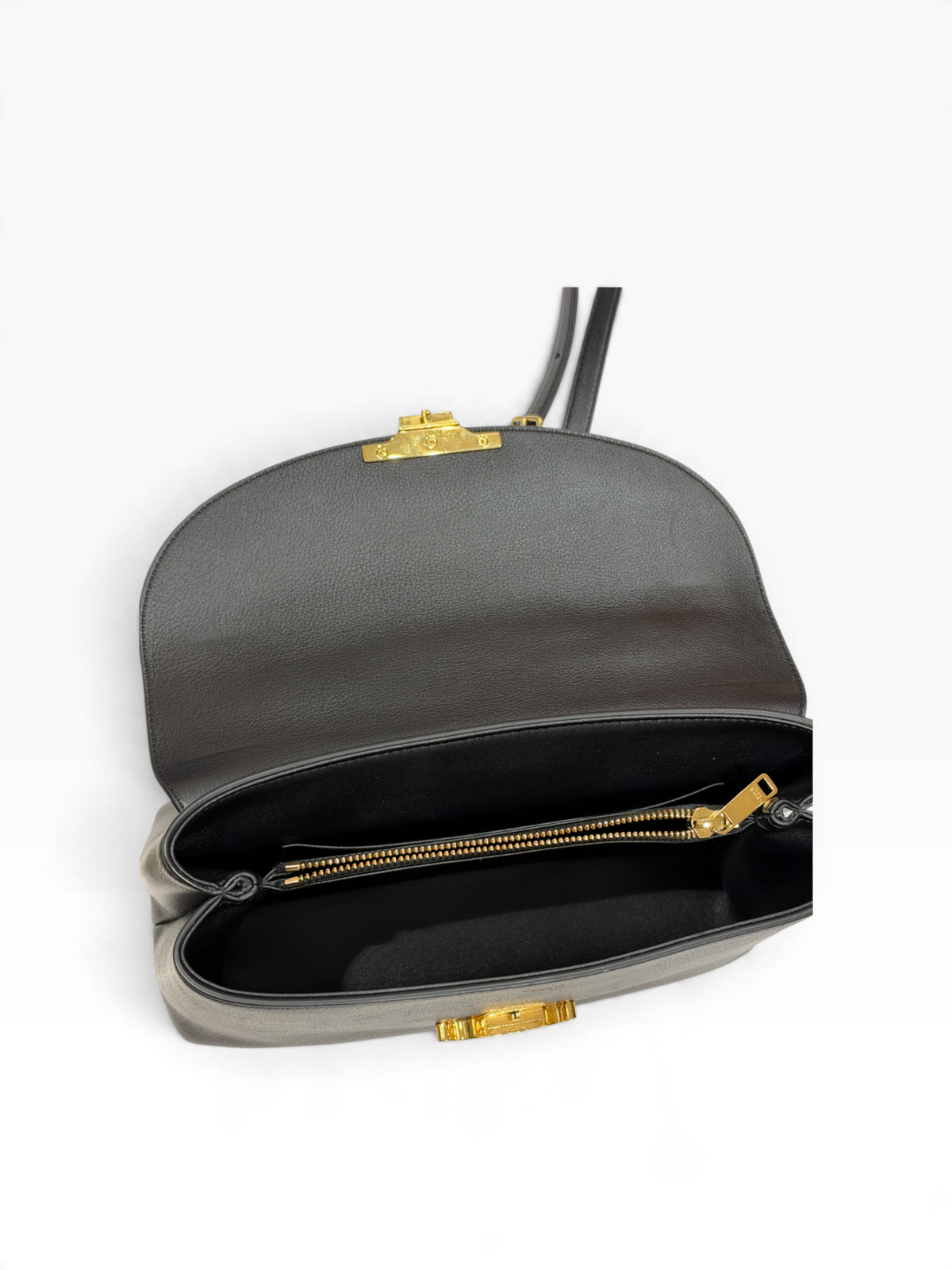 Céline / sac nano triomphe cuir noir