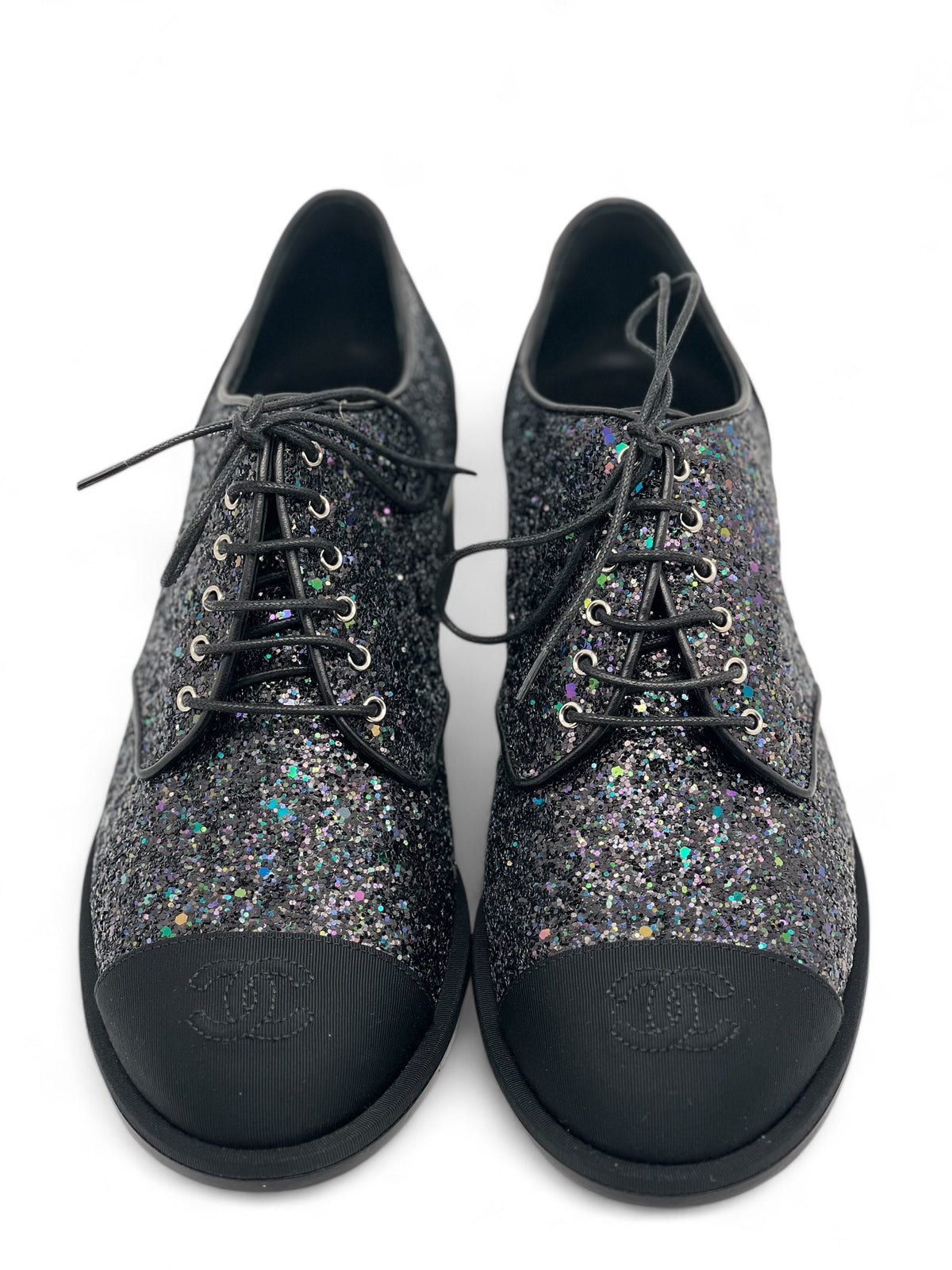 Chanel - Pailletten Mokassins T38,5