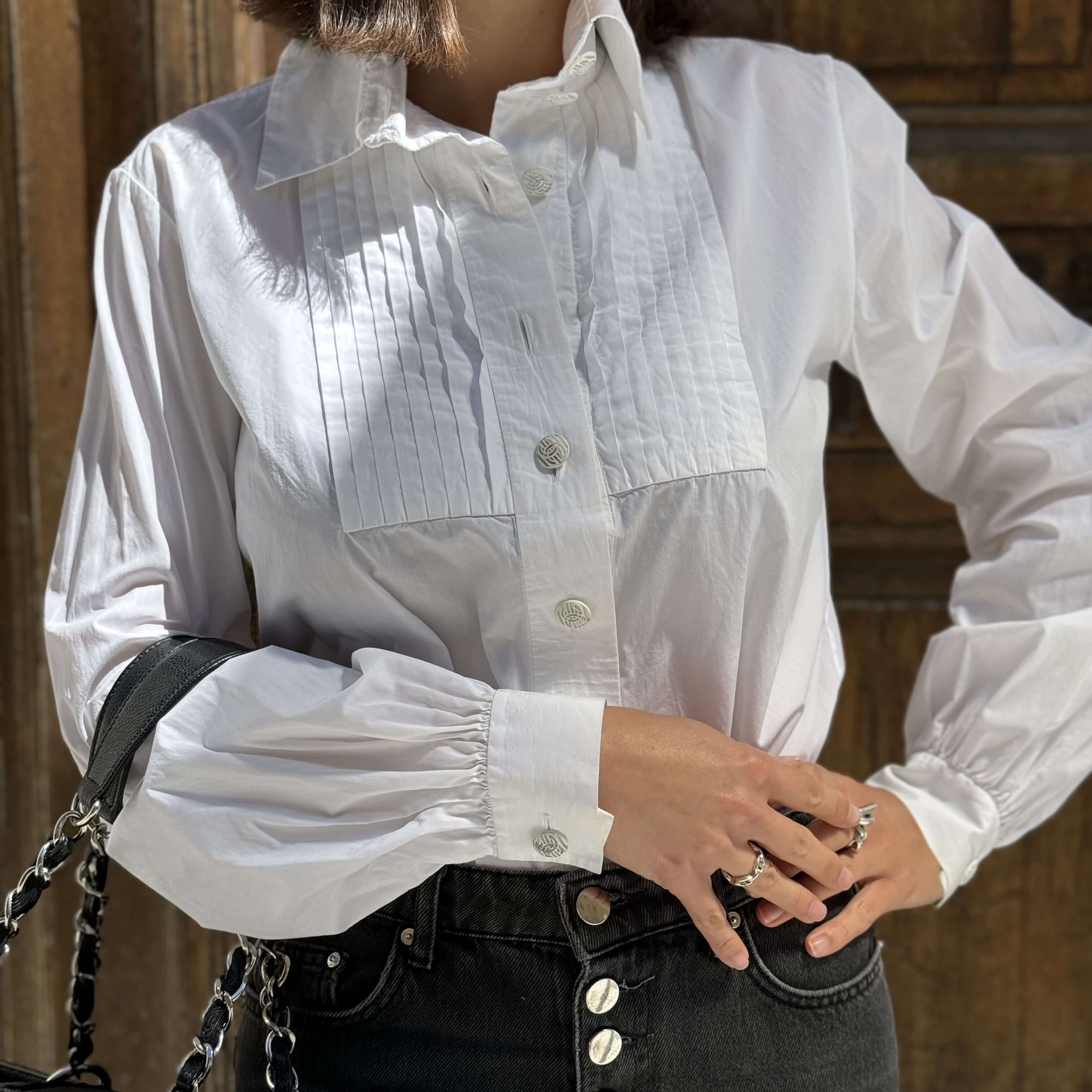 Chanel - Chemisier blanc T38
