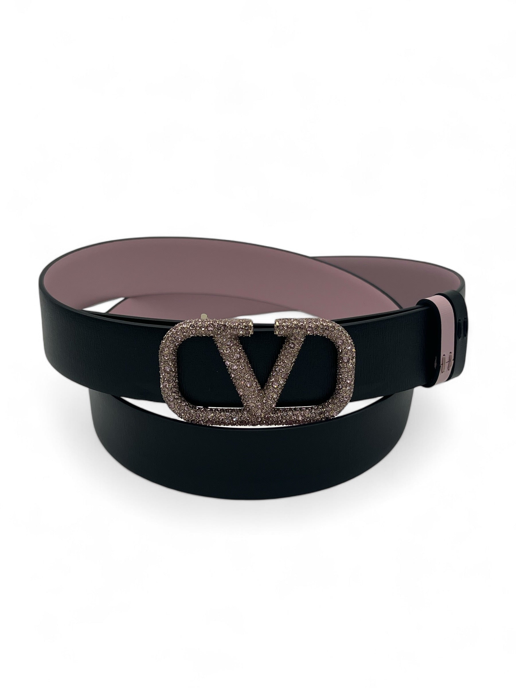 Valentino - Ceinture réversible à strass TS