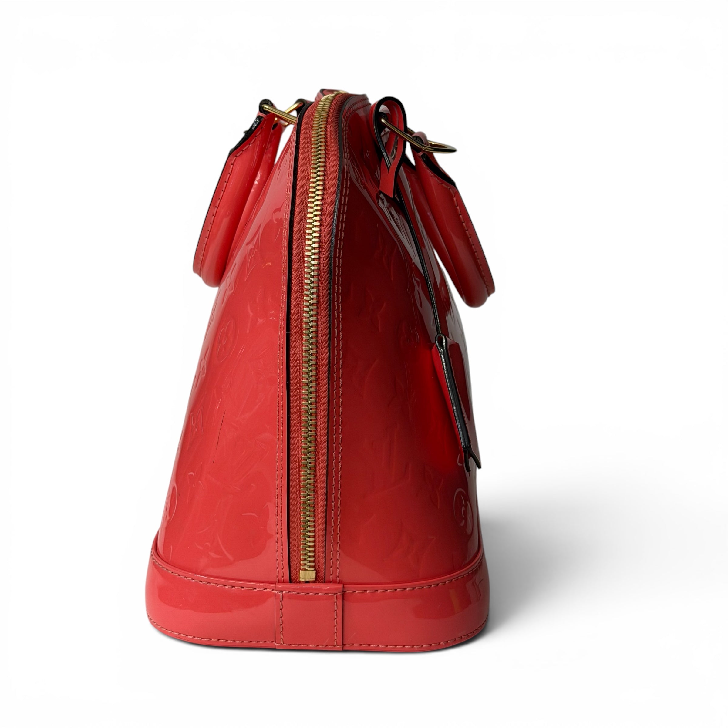 Louis Vuitton - Sac Alma cuir vernis rose