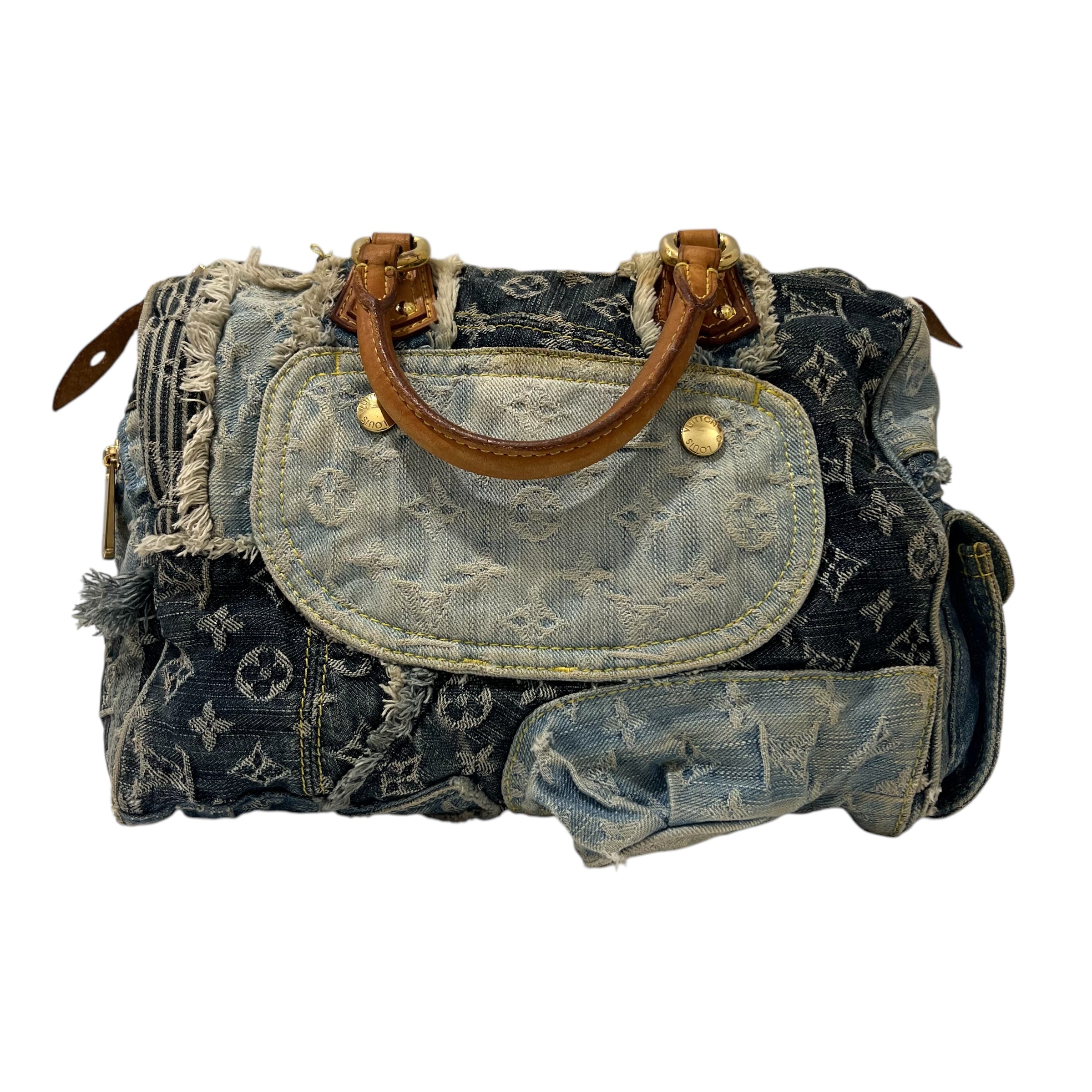 Louis Vuitton - Sac Speedy dénim patchwork