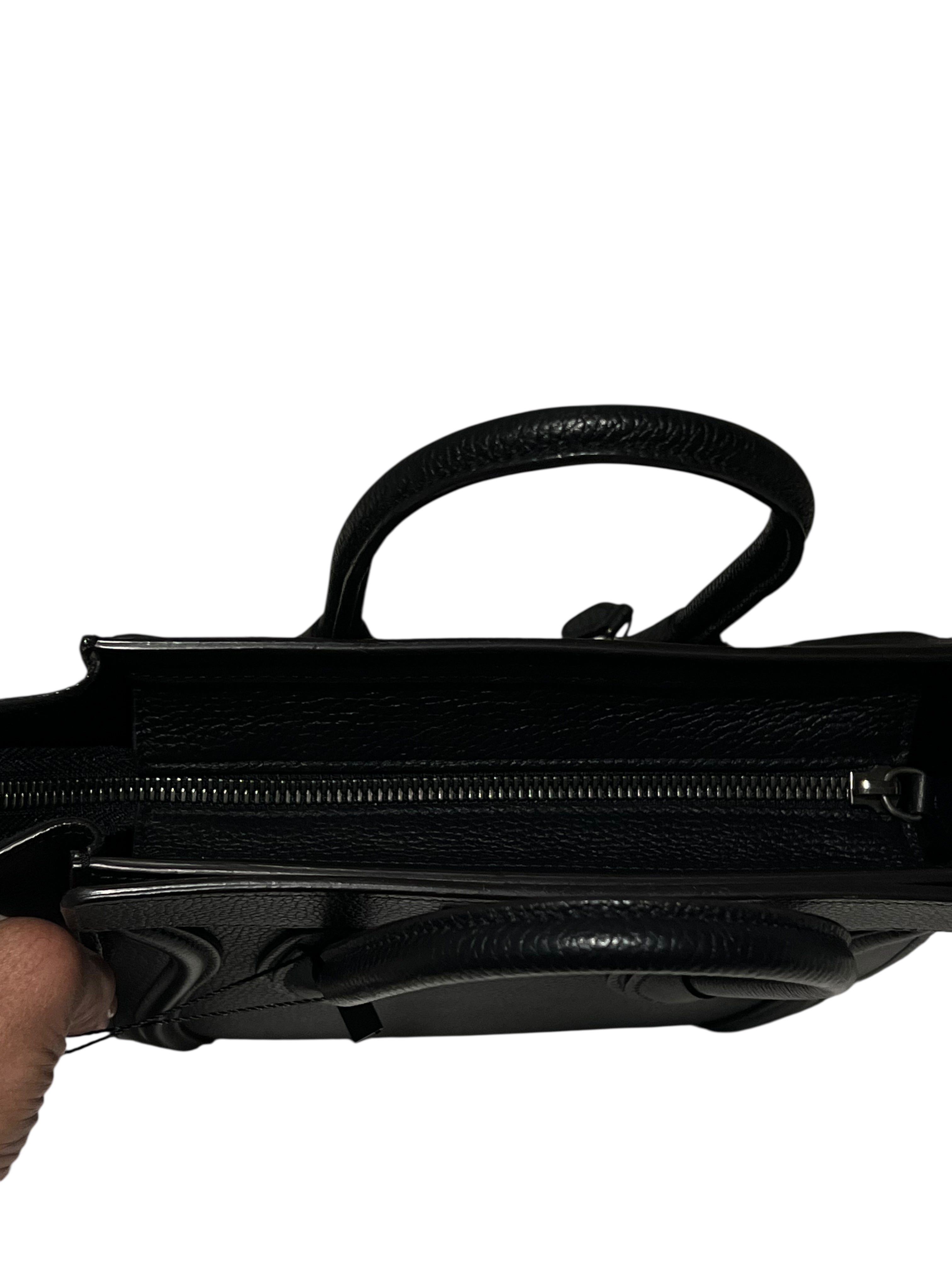 Celine - sac luggage cuir noir PM