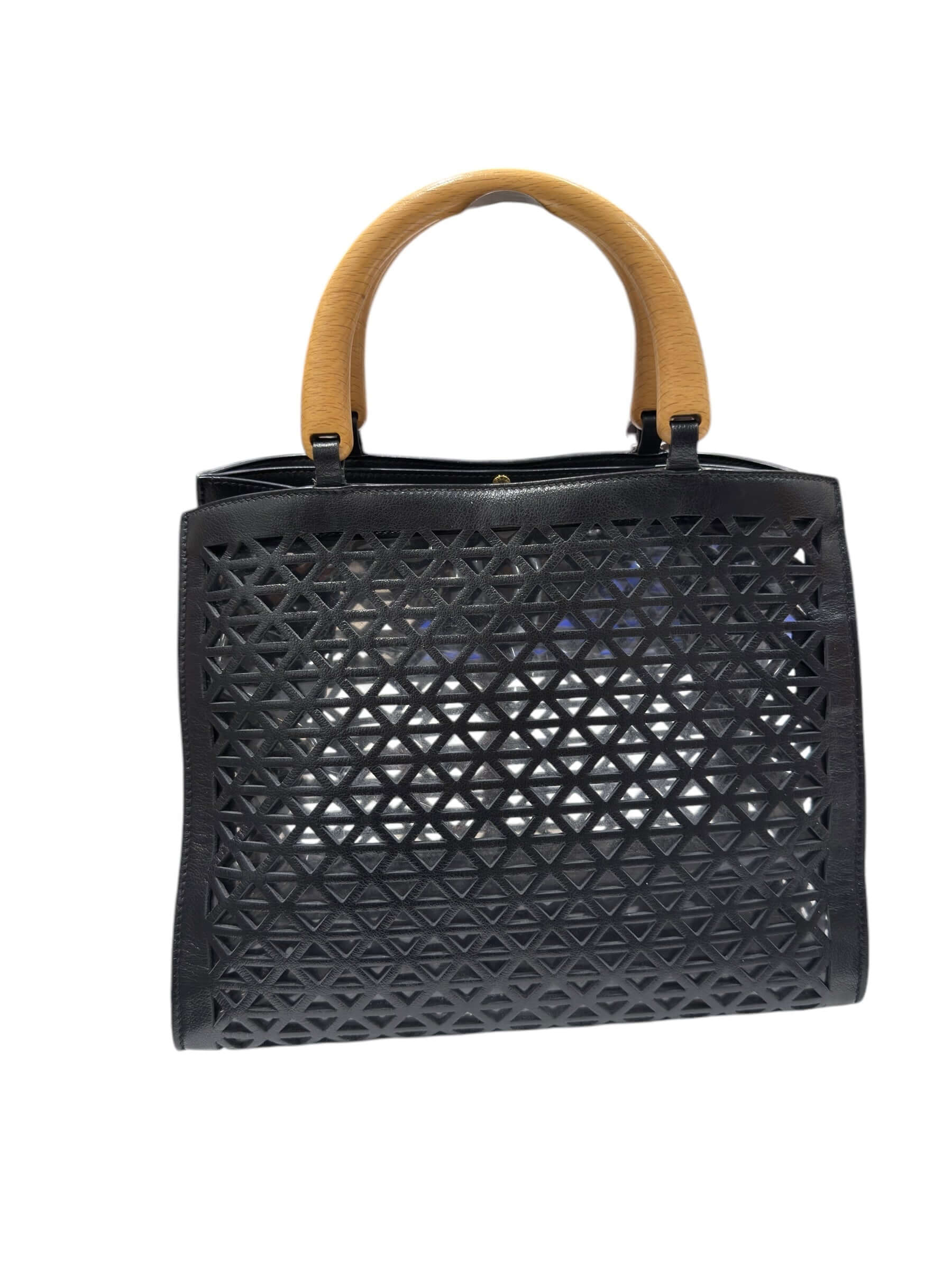 Prada - Sac panier en cuir noir