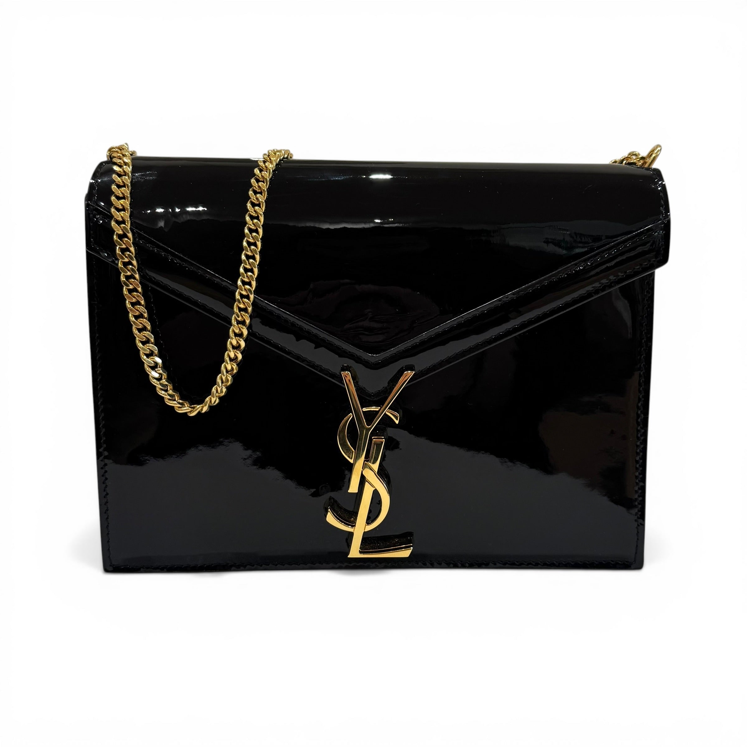 Yves Saint Laurent - Sac en cuir vernis noir