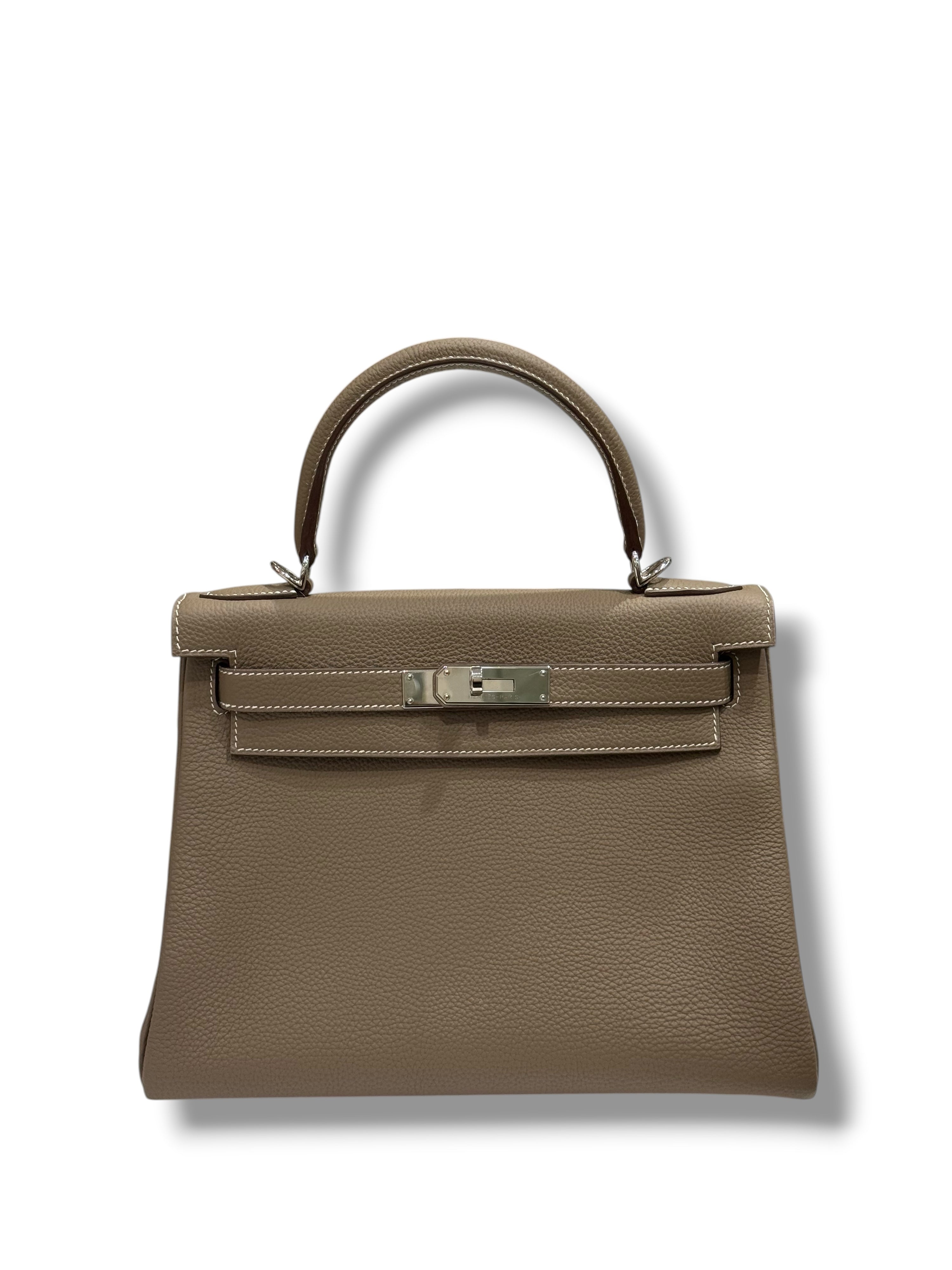 Hermès - Sac Kelly II 28 Etoupe PHW